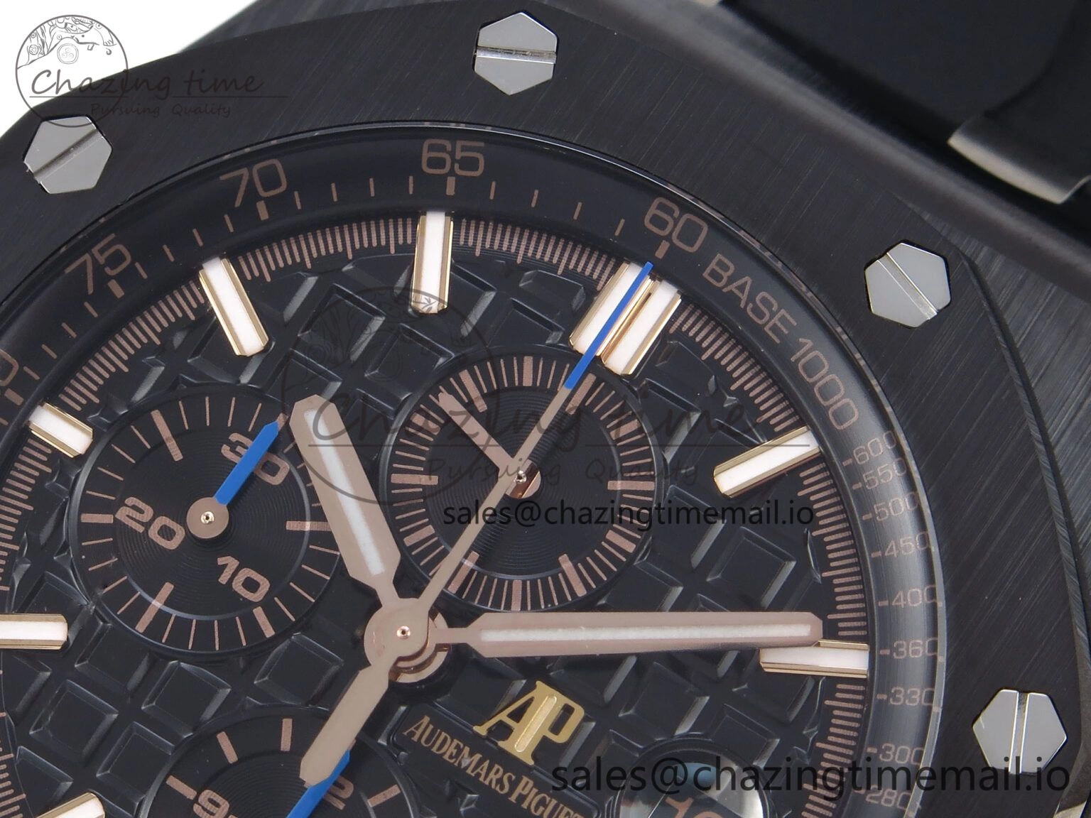 Royal Oak Offshore 44mm Black Ceramic TKF 1:1 Best Edition Black Dial on Black Rubber Strap A3126