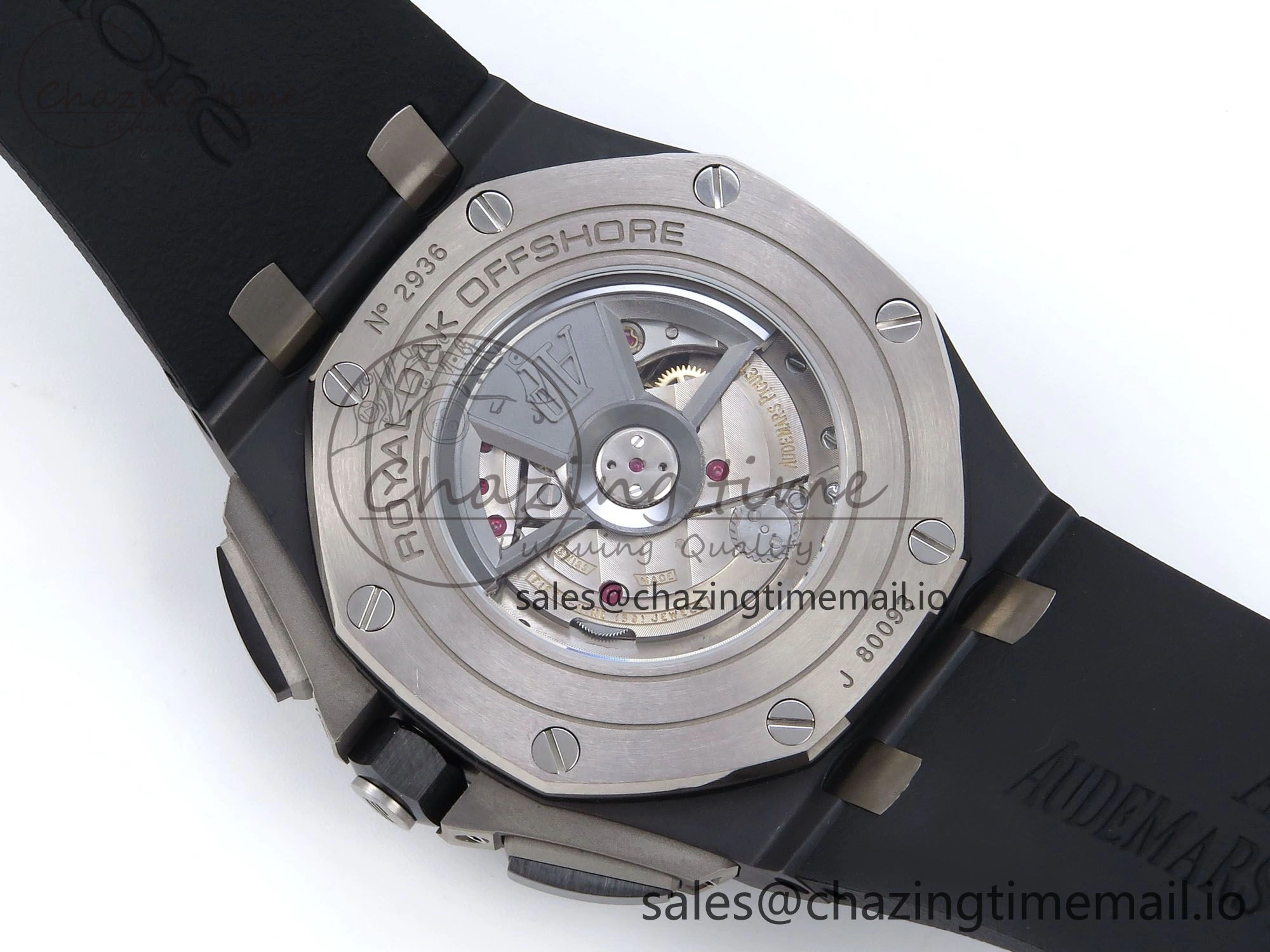 Royal Oak Offshore 44mm Black Ceramic TKF 1:1 Best Edition Black Dial on Black Rubber Strap A3126