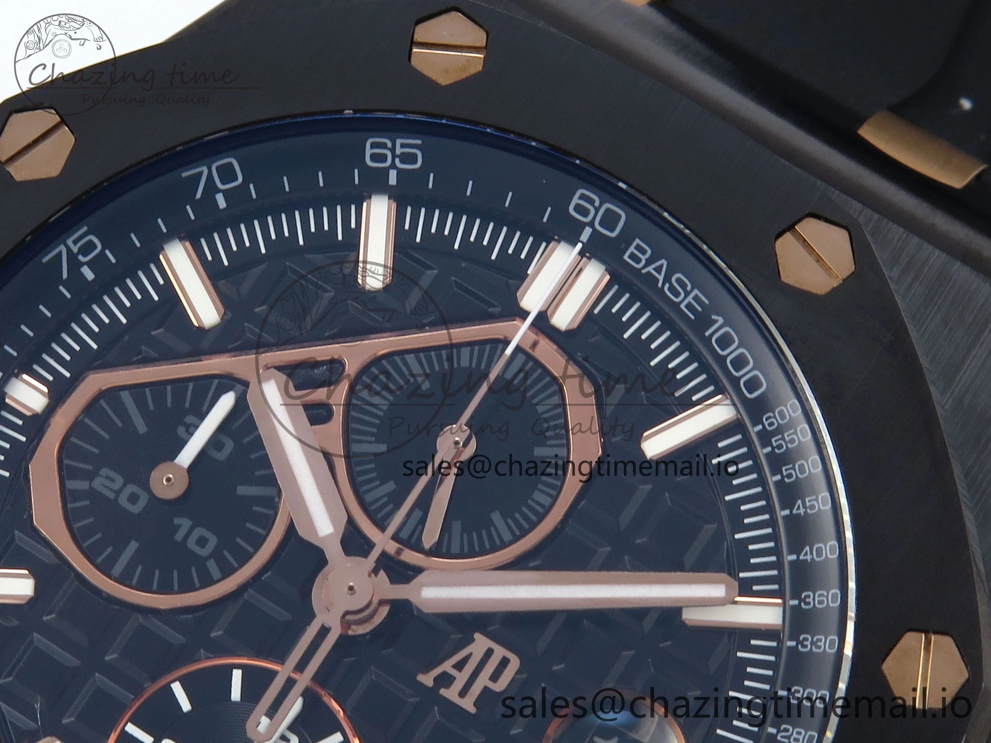 Royal Oak Offshore 44mm Black Ceramic TKF 1:1 Best Edition Black RG Dial on Black Rubber Strap A3126