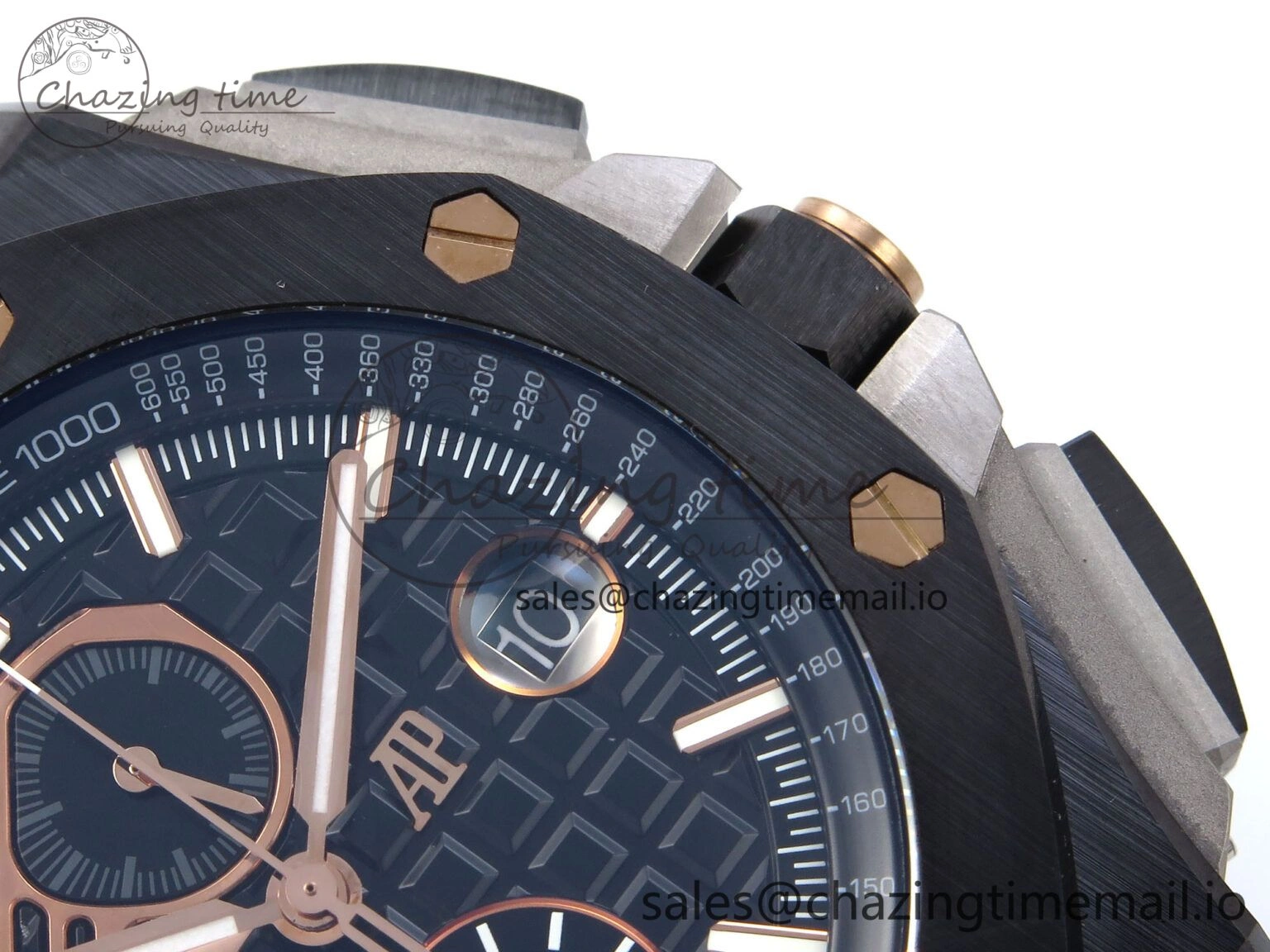 Royal Oak Offshore 44mm Black Ceramic TKF 1:1 Best Edition Black RG Dial on Black Rubber Strap A3126
