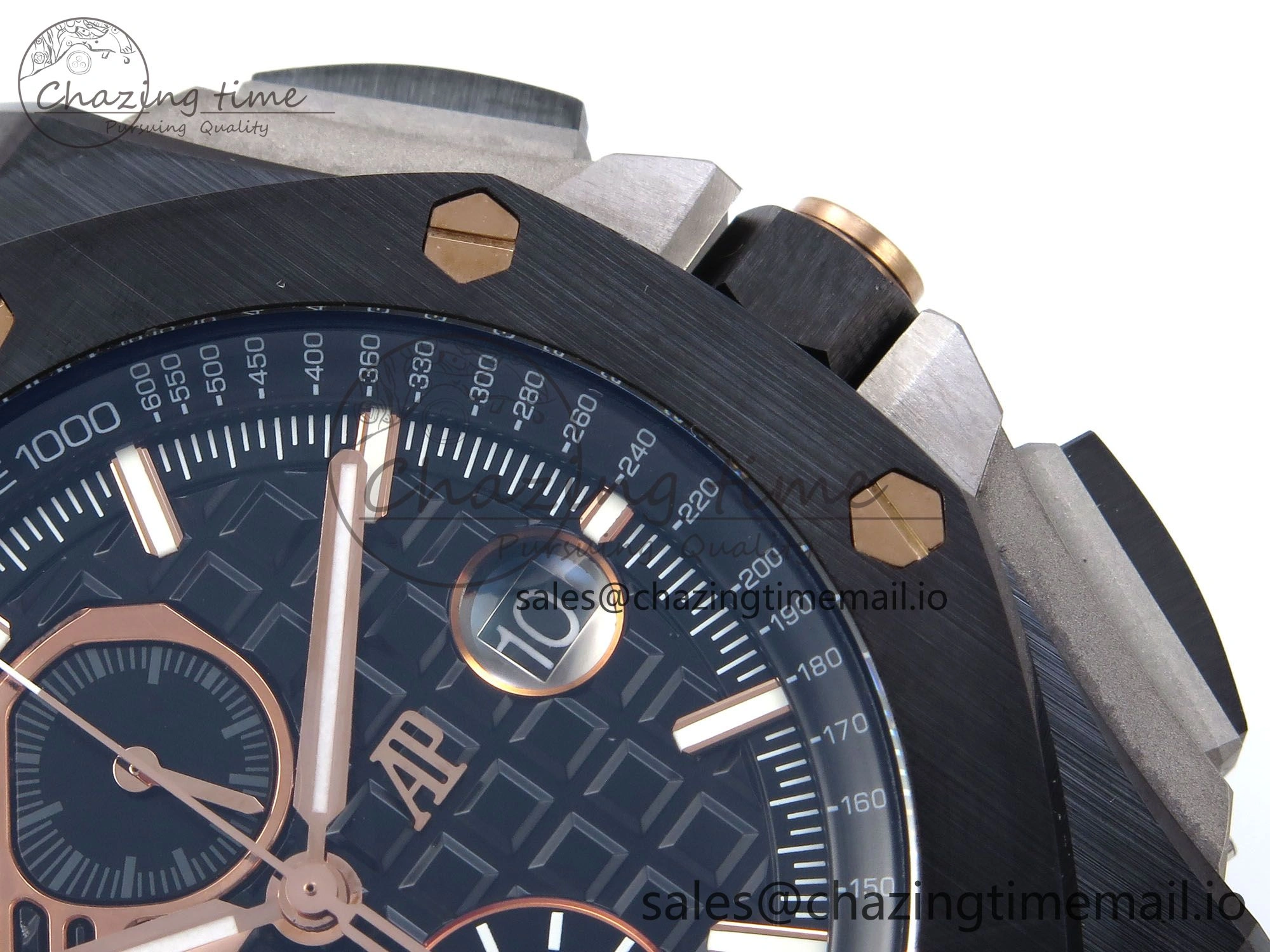 Royal Oak Offshore 44mm Black Ceramic TKF 1:1 Best Edition Black RG Dial on Black Rubber Strap A3126