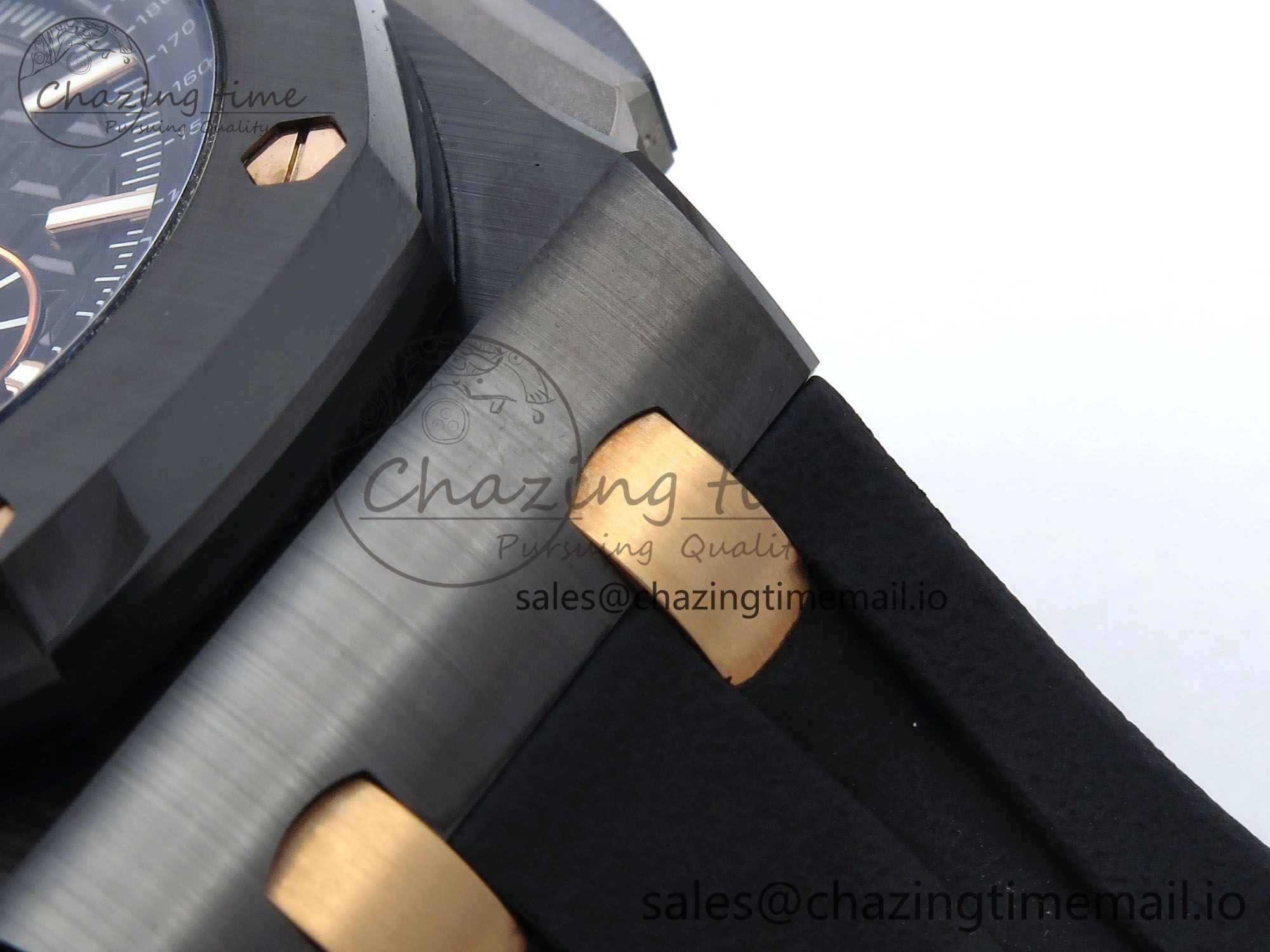 Royal Oak Offshore 44mm Black Ceramic TKF 1:1 Best Edition Black RG Dial on Black Rubber Strap A3126