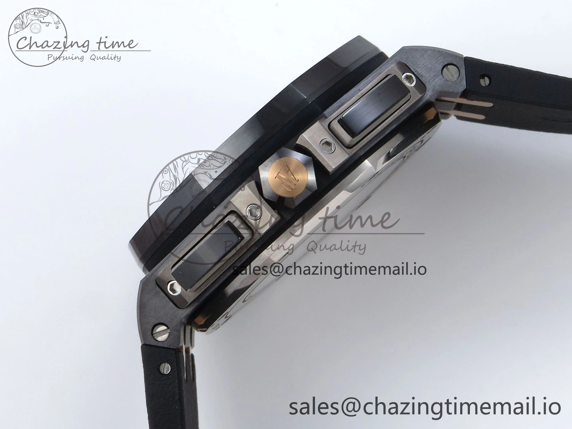 Royal Oak Offshore 44mm Black Ceramic TKF 1:1 Best Edition Black RG Dial on Black Rubber Strap A3126