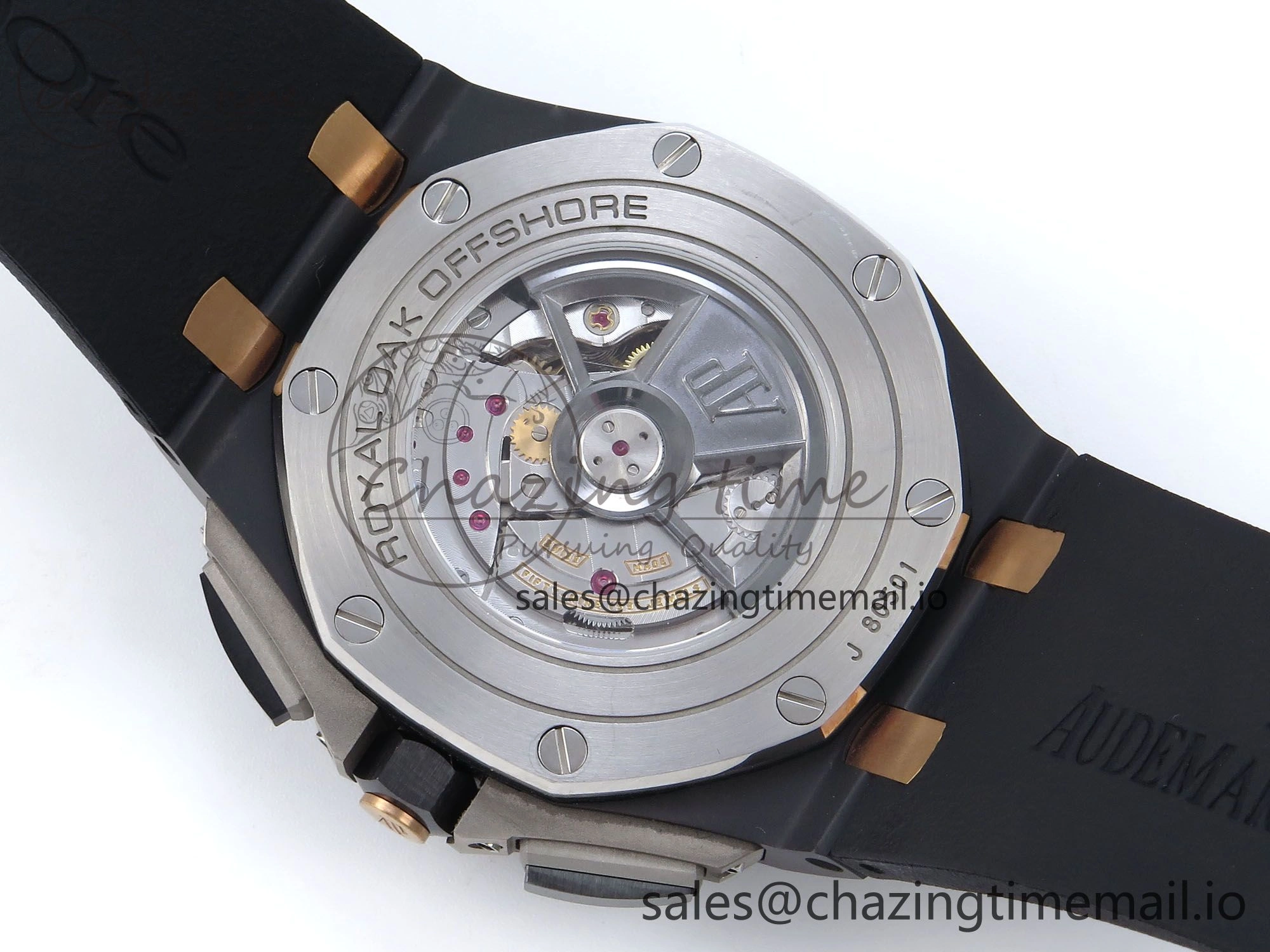 Royal Oak Offshore 44mm Black Ceramic TKF 1:1 Best Edition Black RG Dial on Black Rubber Strap A3126