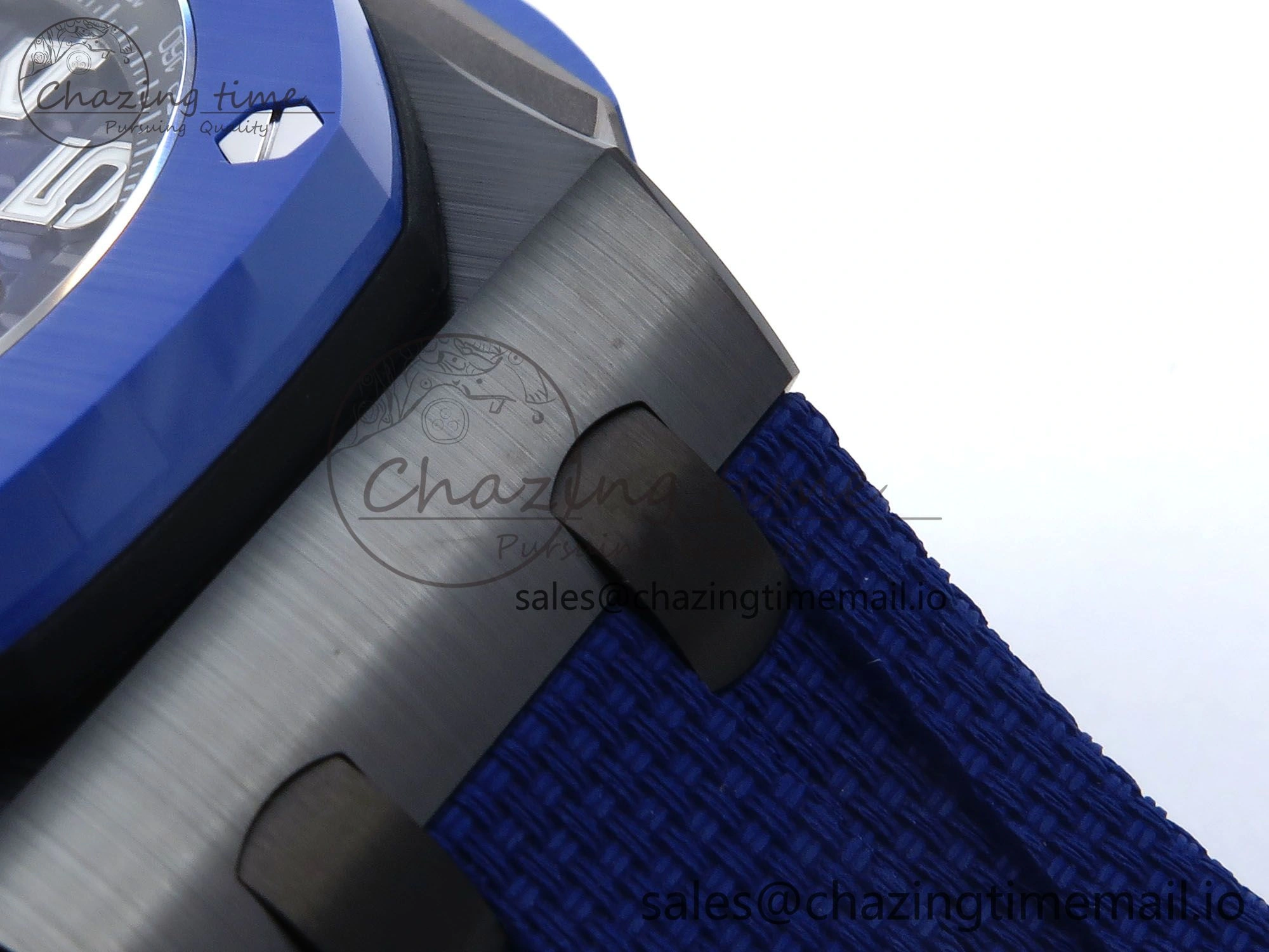 Royal Oak Offshore 44mm Black Ceramic TKF 1:1 Best Edition Blue Dial on Blue Rubber Strap A3126