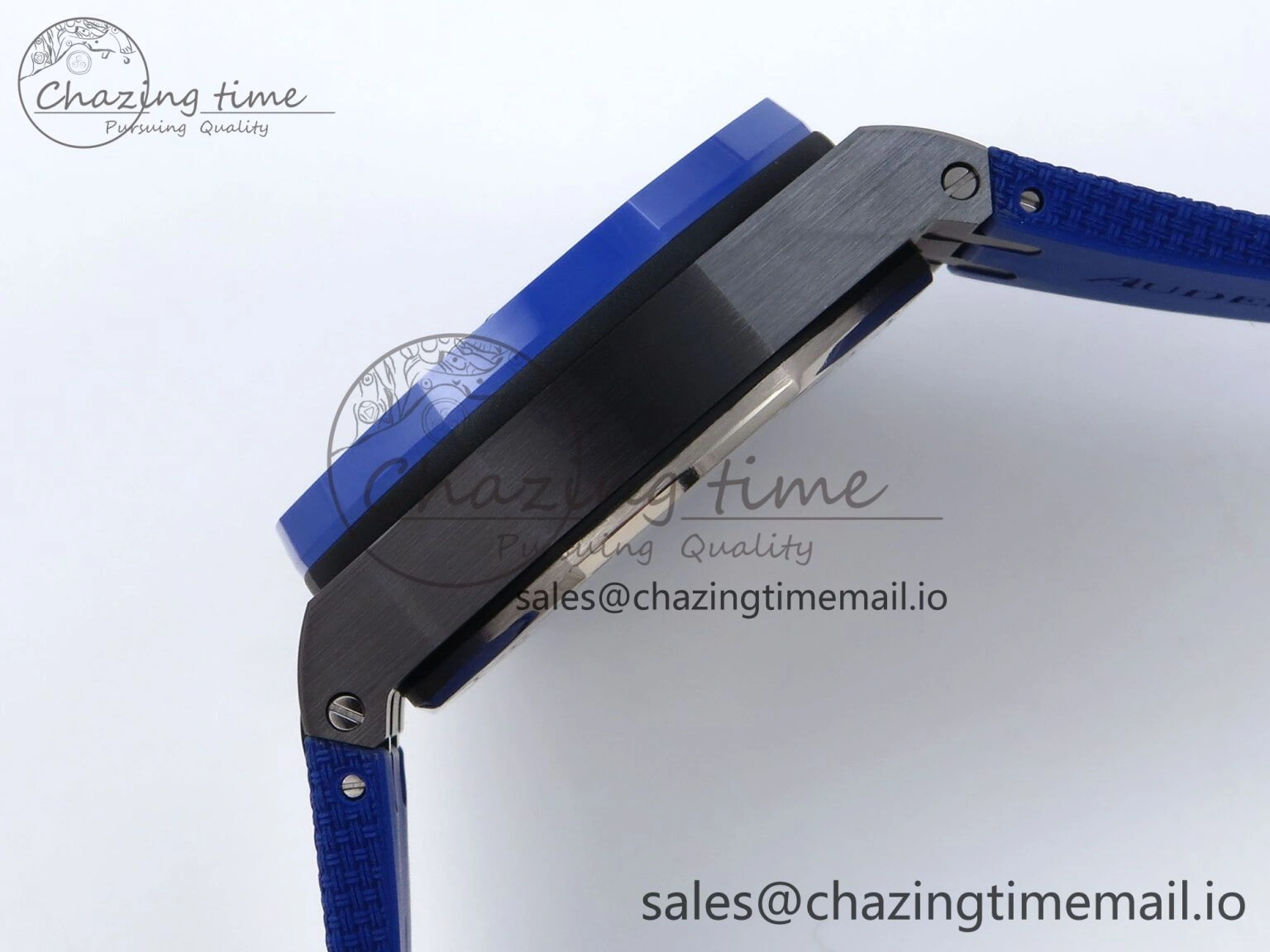 Royal Oak Offshore 44mm Black Ceramic TKF 1:1 Best Edition Blue Dial on Blue Rubber Strap A3126