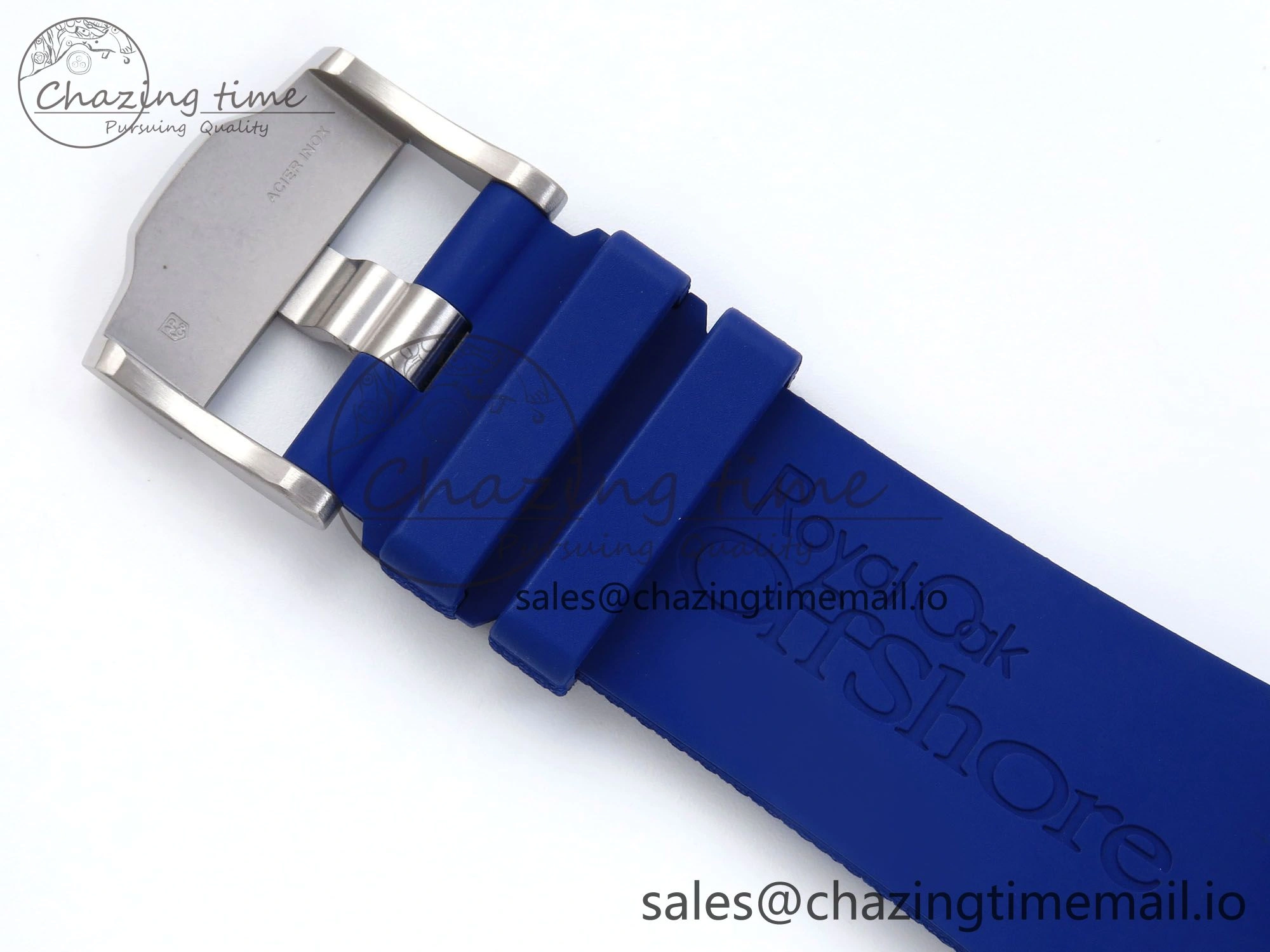 Royal Oak Offshore 44mm Black Ceramic TKF 1:1 Best Edition Blue Dial on Blue Rubber Strap A3126
