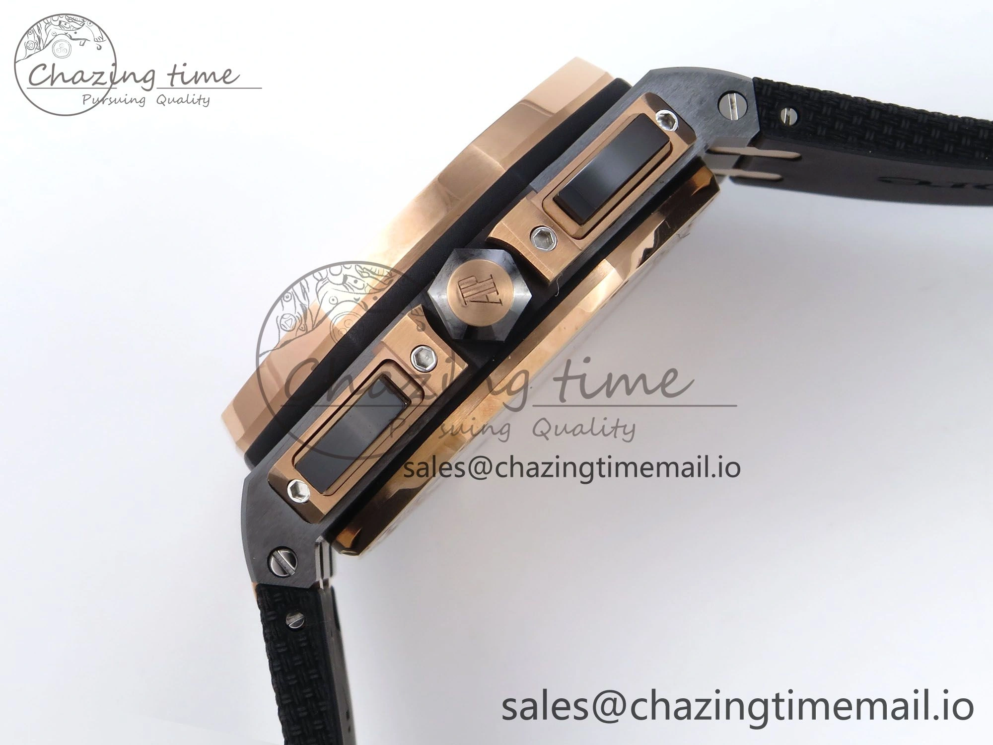 Royal Oak Offshore 44mm Black Ceramic TKF 1:1 Best Edition Gray Dial RG Bezel on Black Rubber Strap A3126