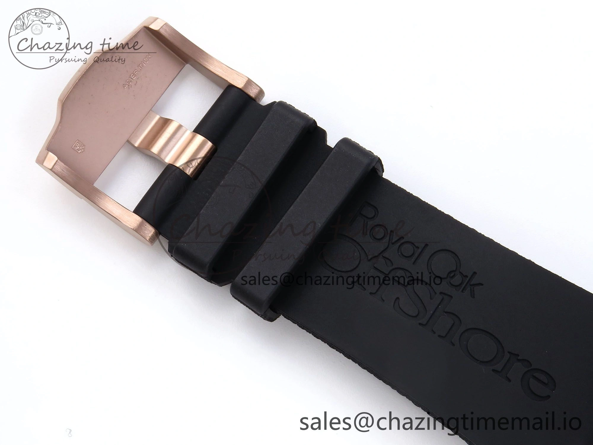 Royal Oak Offshore 44mm Black Ceramic TKF 1:1 Best Edition Gray Dial RG Bezel on Black Rubber Strap A3126