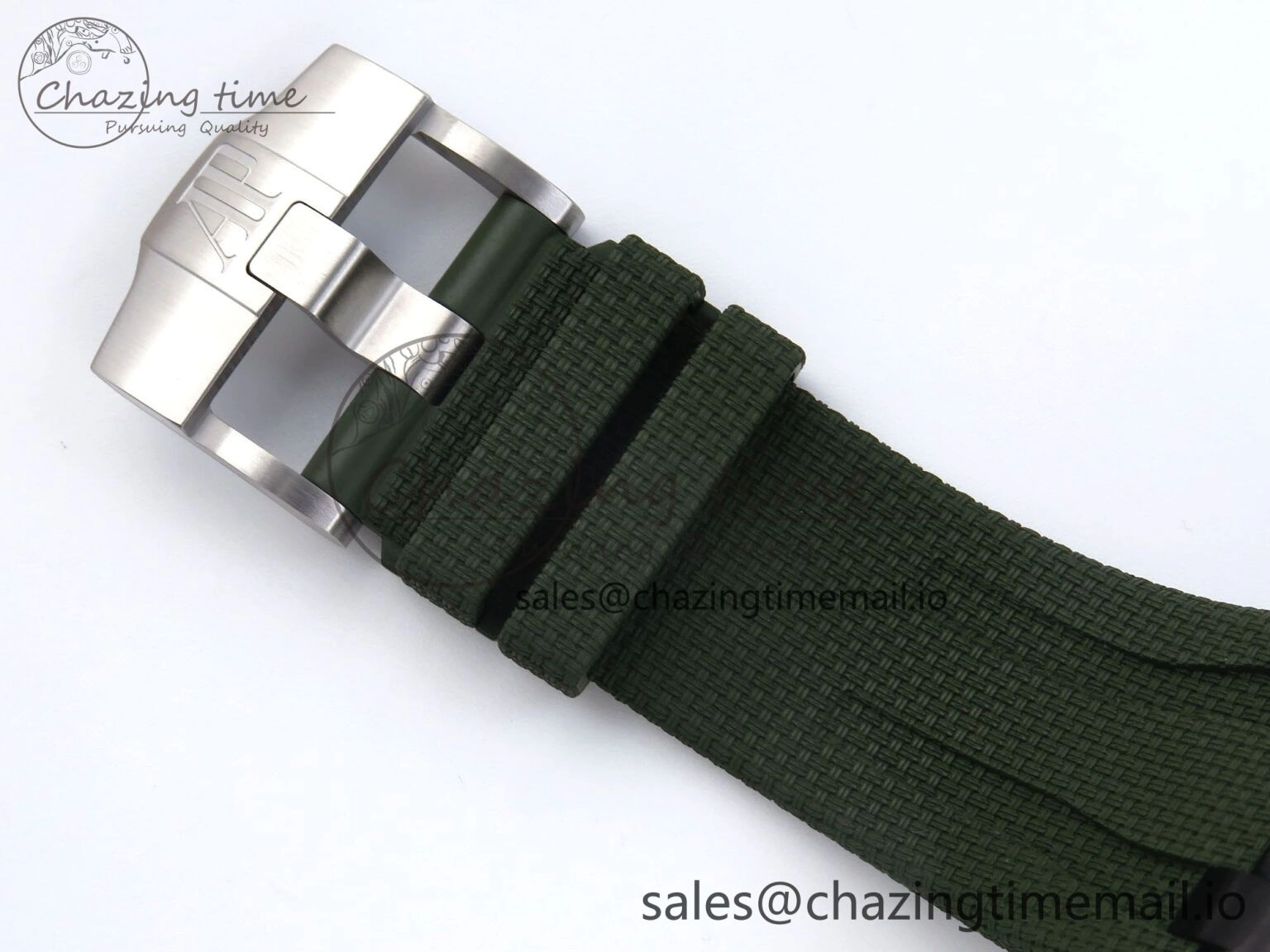 Royal Oak Offshore 44mm Black Ceramic TKF 1:1 Best Edition Green Dial on Green Rubber Strap A3126