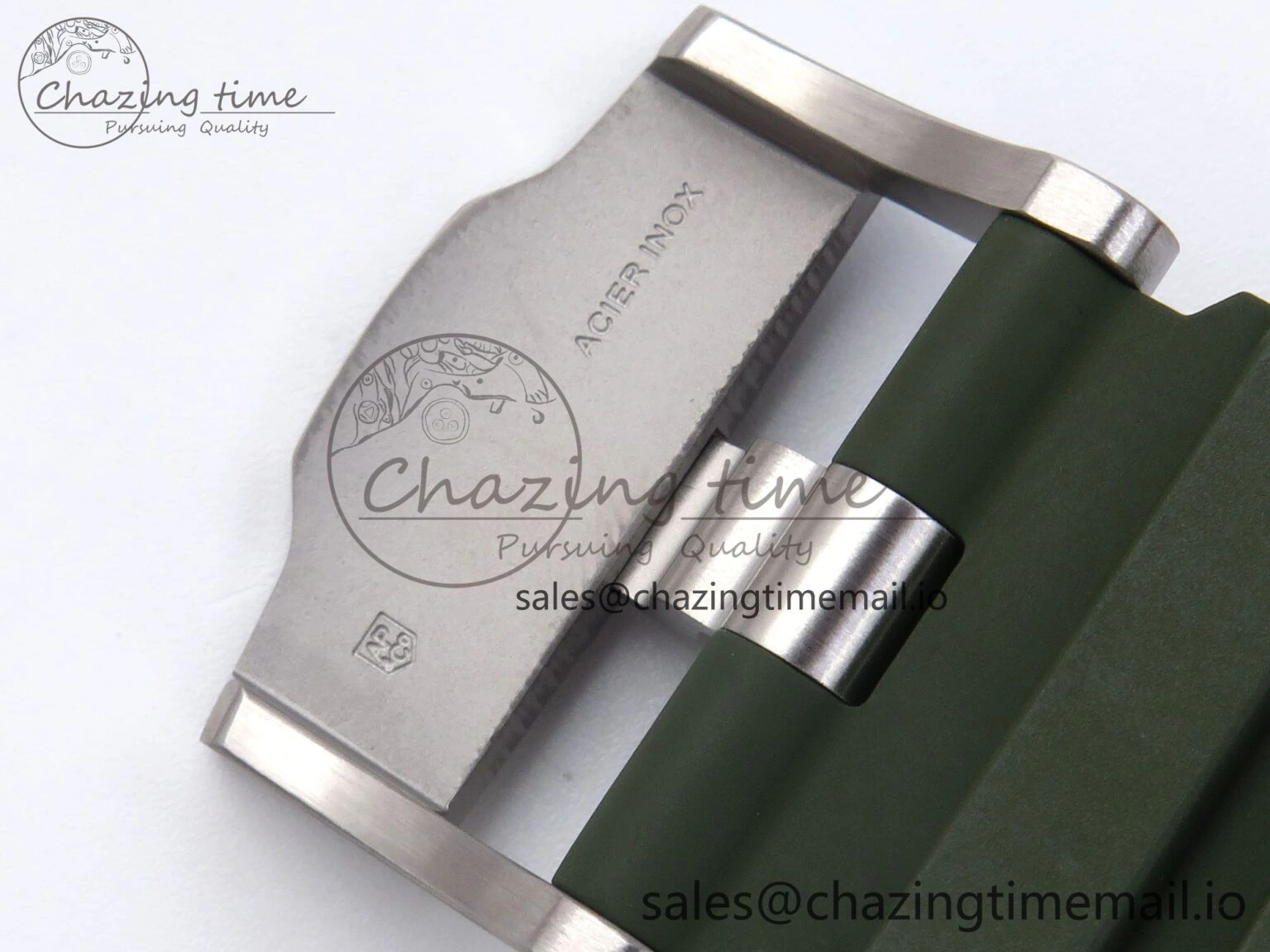 Royal Oak Offshore 44mm Black Ceramic TKF 1:1 Best Edition Green Dial on Green Rubber Strap A3126