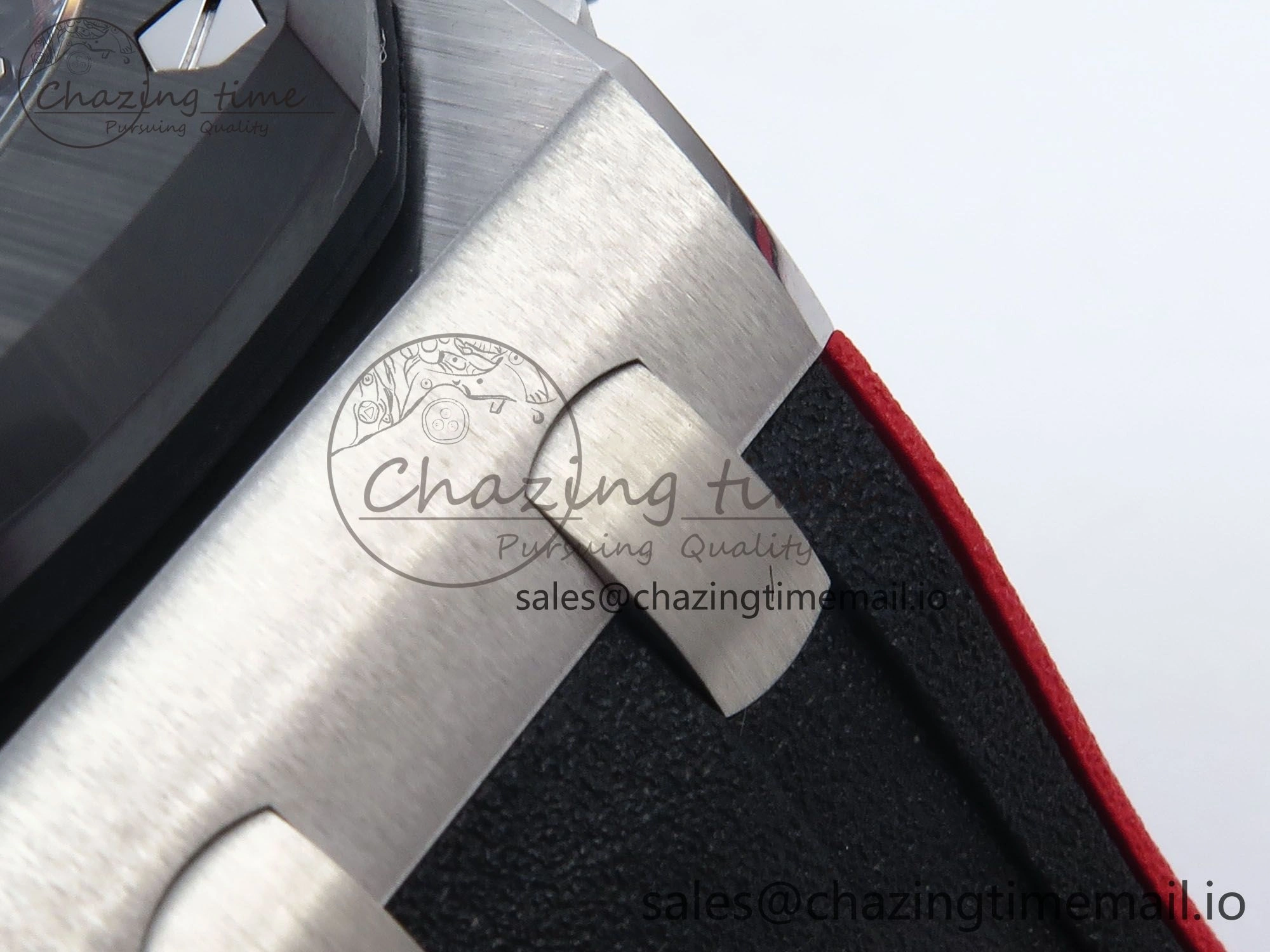 Royal Oak Offshore 44mm Black Themes SS TKF 1:1 Best Edition Black Dial on Black Red Rubber Strap A3126