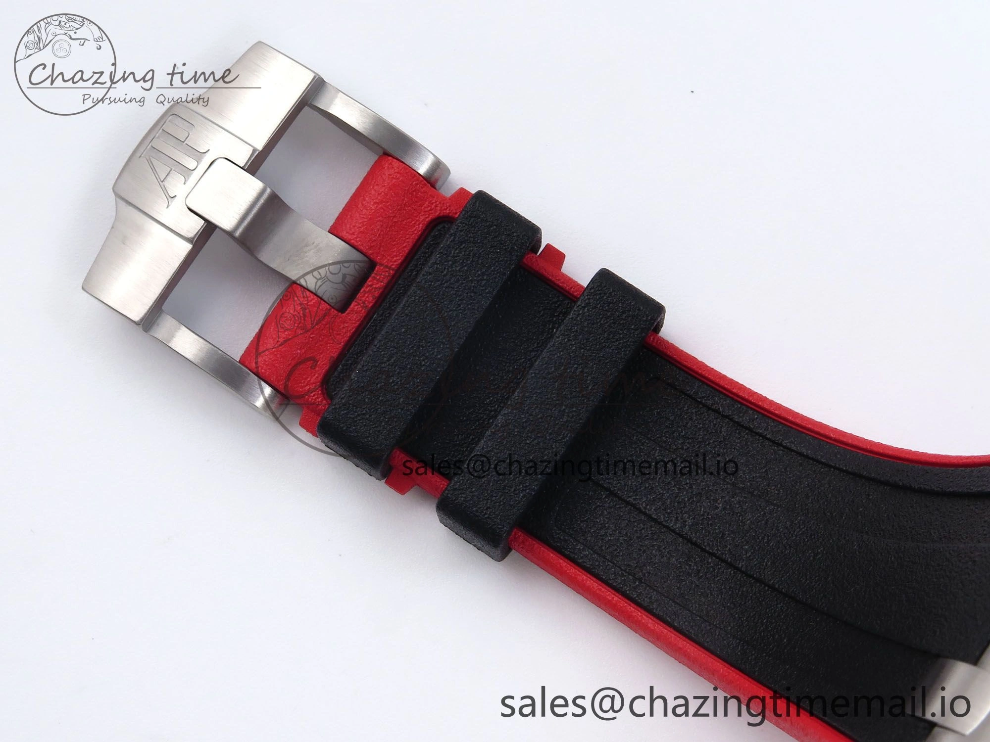 Royal Oak Offshore 44mm Black Themes SS TKF 1:1 Best Edition Black Dial on Black Red Rubber Strap A3126