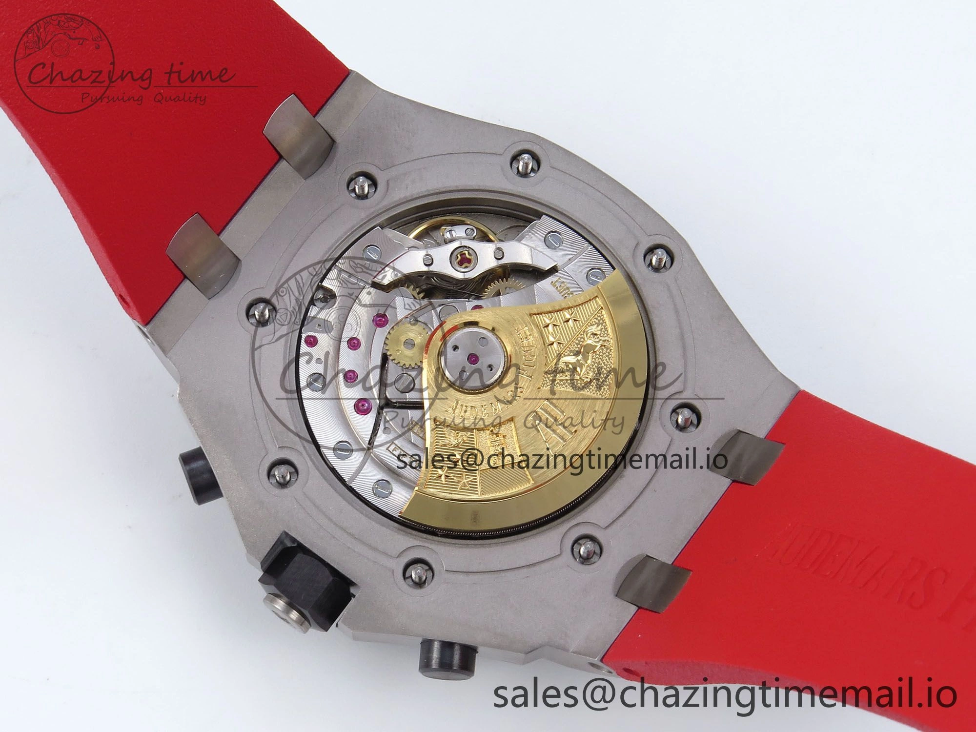 Royal Oak Offshore 44mm Black Themes SS TKF 1:1 Best Edition Black Dial on Black Red Rubber Strap A3126