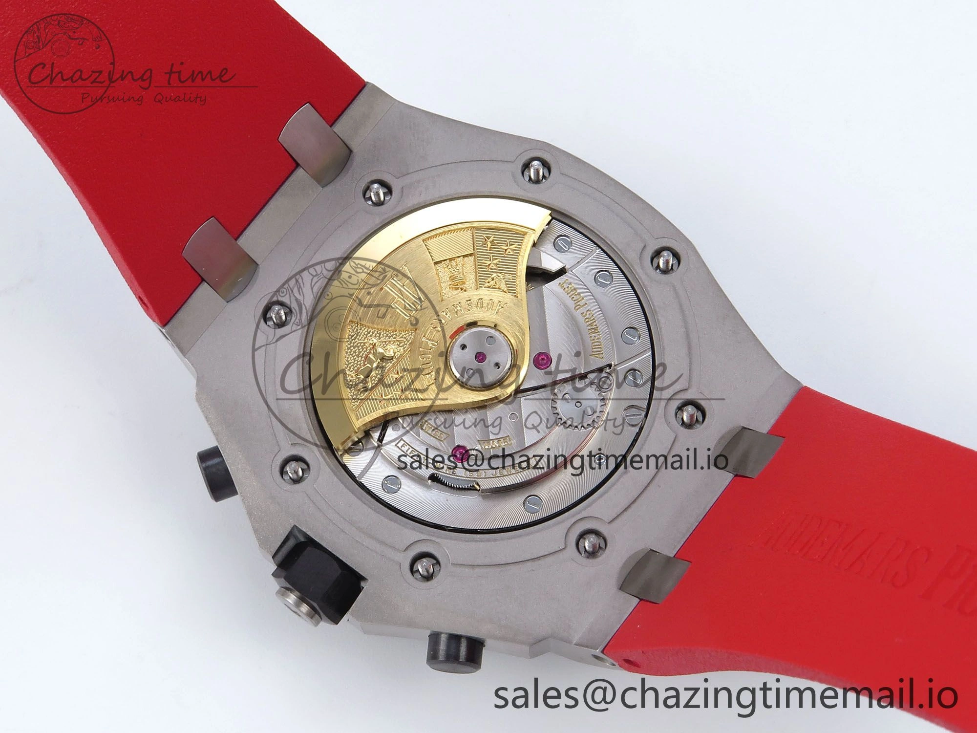 Royal Oak Offshore 44mm Black Themes SS TKF 1:1 Best Edition Black Dial on Black Red Rubber Strap A3126