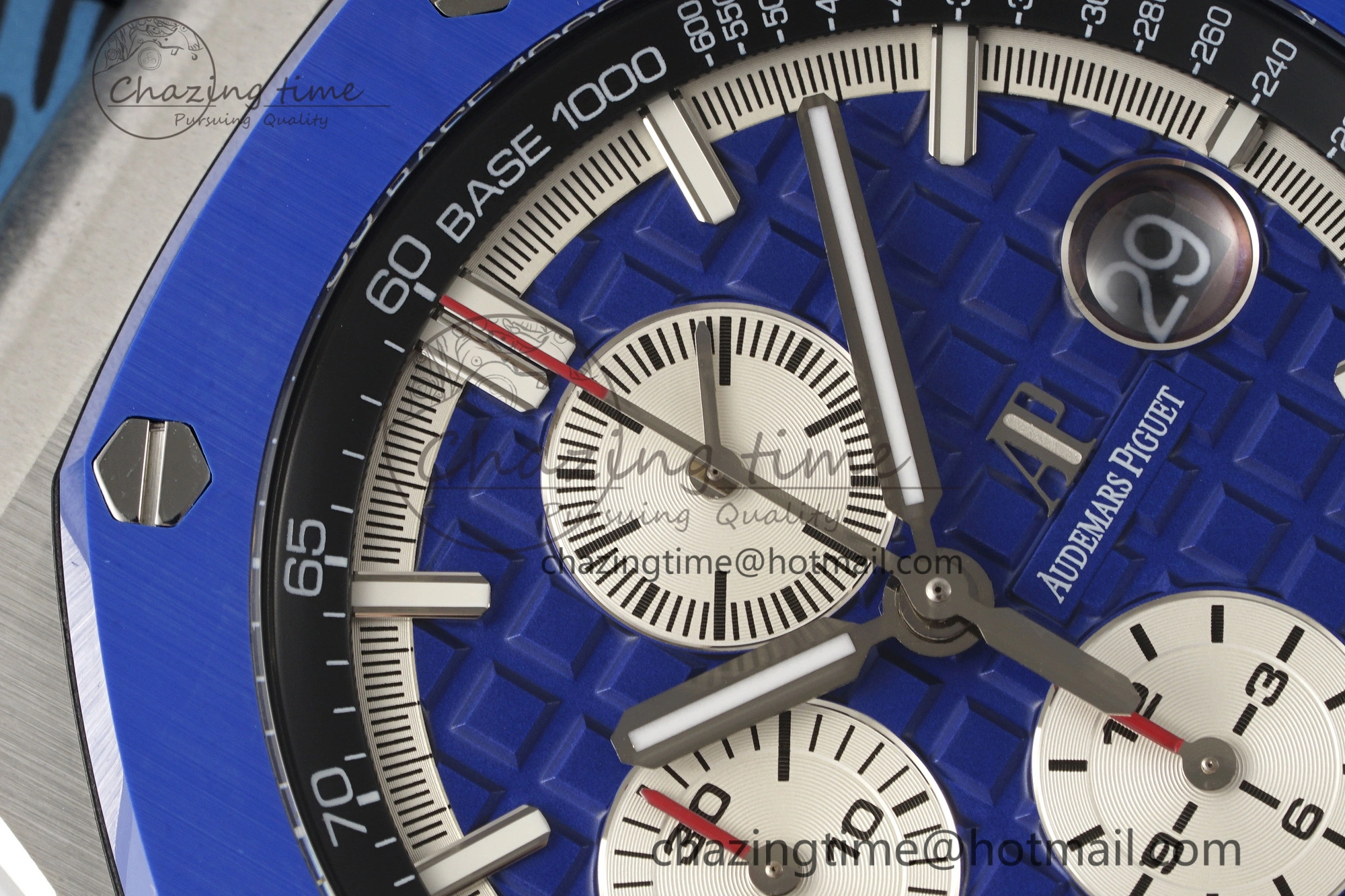 Royal Oak Offshore 44mm Blue Ceramic Bezel APF 1:1 Best Edition Blue Dial on Blue Camou Strap A3126 V2