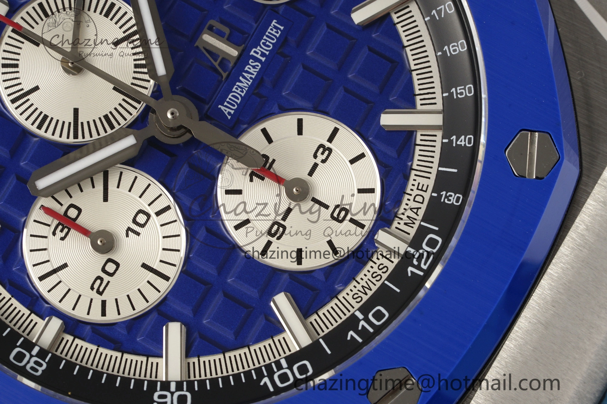 Royal Oak Offshore 44mm Blue Ceramic Bezel APF 1:1 Best Edition Blue Dial on Blue Camou Strap A3126 V2