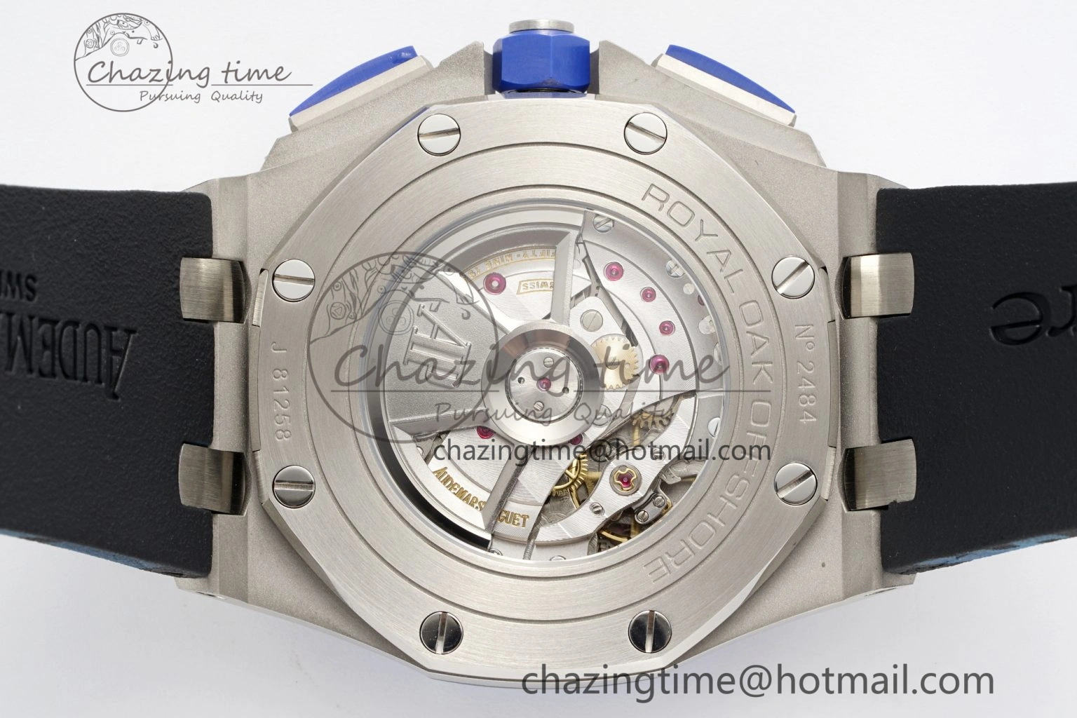 Royal Oak Offshore 44mm Blue Ceramic Bezel APF 1:1 Best Edition Blue Dial on Blue Camou Strap A3126 V2