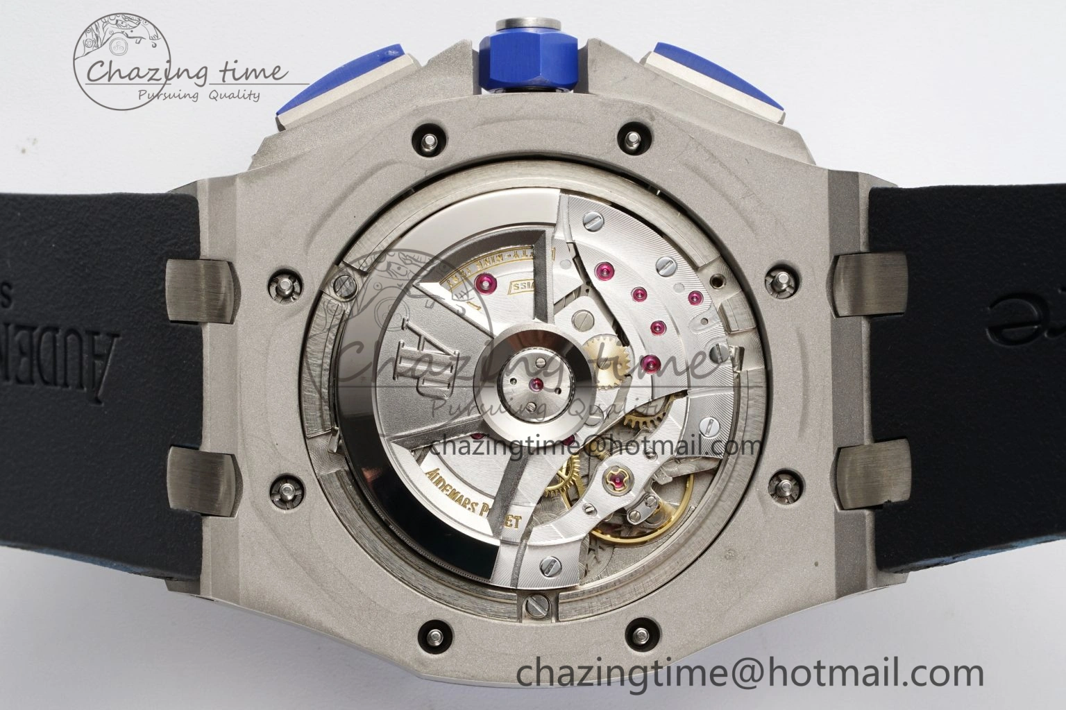 Royal Oak Offshore 44mm Blue Ceramic Bezel APF 1:1 Best Edition Blue Dial on Blue Camou Strap A3126 V2