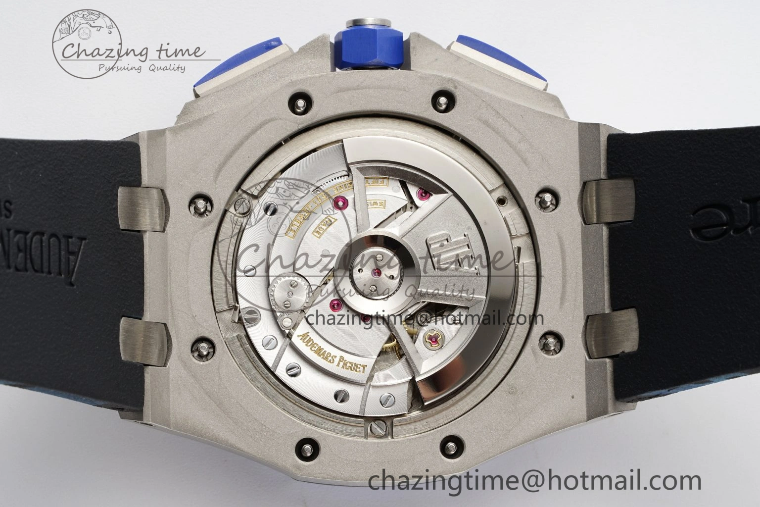 Royal Oak Offshore 44mm Blue Ceramic Bezel APF 1:1 Best Edition Blue Dial on Blue Camou Strap A3126 V2
