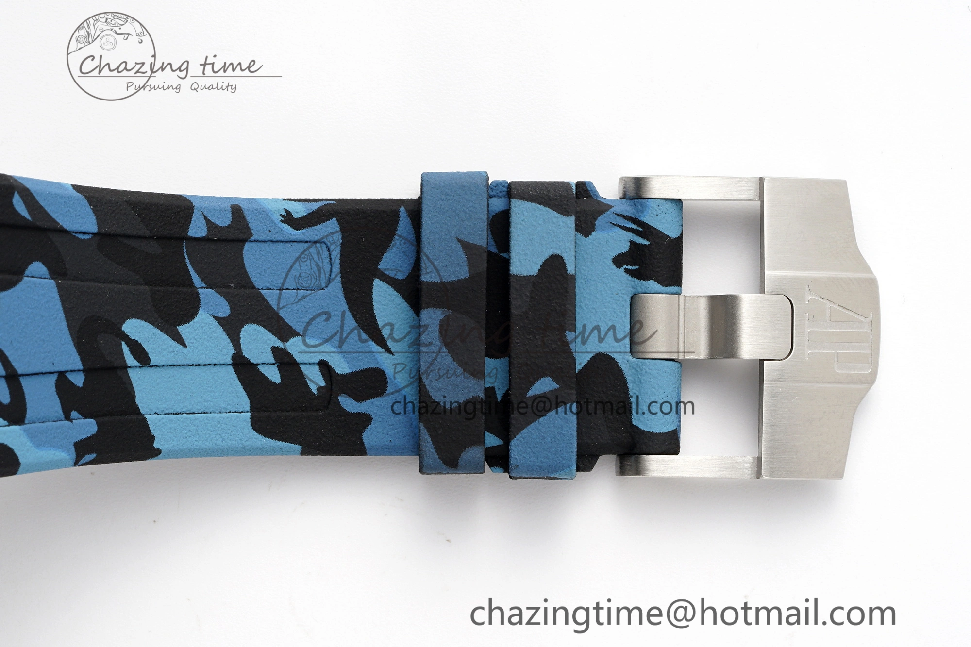 Royal Oak Offshore 44mm Blue Ceramic Bezel APF 1:1 Best Edition Blue Dial on Blue Camou Strap A3126 V2