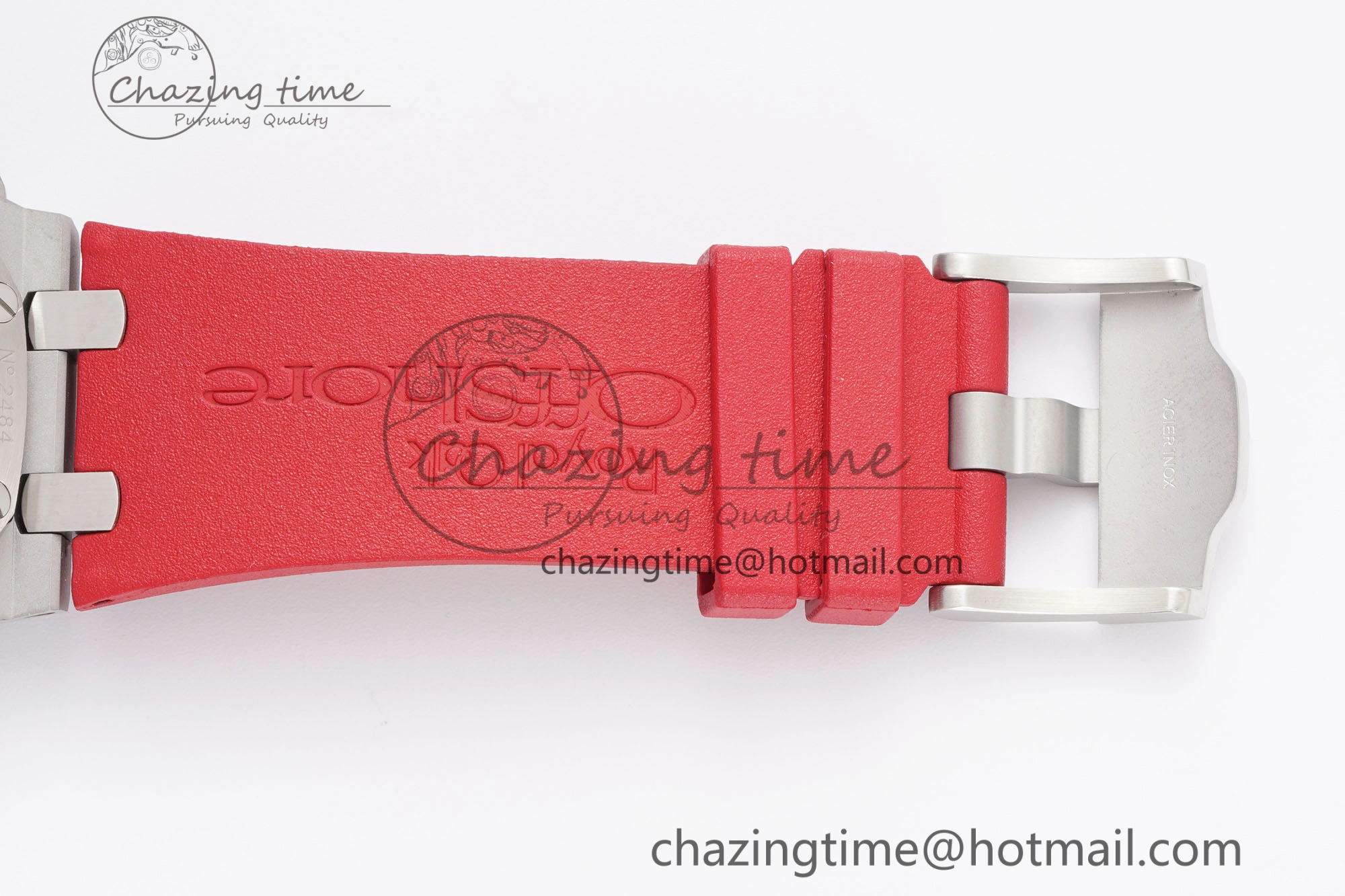 Royal Oak Offshore 44mm Blue Ceramic Bezel APF 1:1 Best Edition Blue Red Dial on Blue Red Rubber Strap A3126 V2