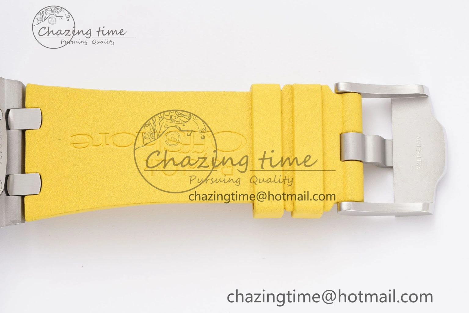 Royal Oak Offshore 44mm Blue Ceramic Bezel APF 1:1 Best Edition Blue Yellow Dial on Blue Yellow Rubber Strap A3126 V2