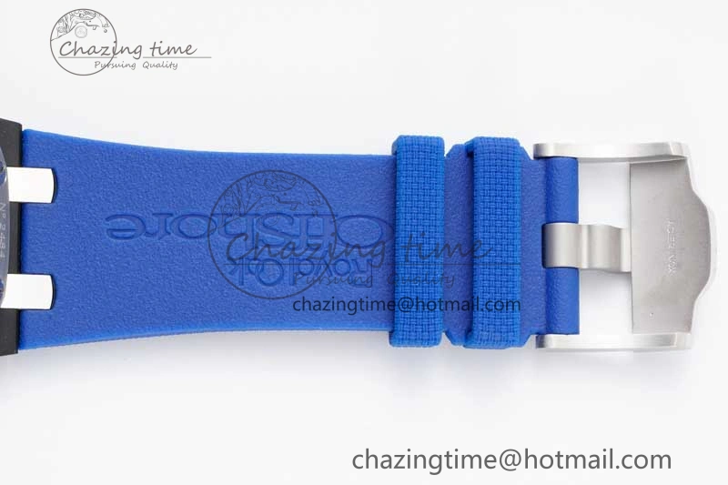 Royal Oak Offshore 44mm Blue Black Ceramic APF 1:1 Best Edition Blue Black Dial on Rubber Strap A3126 V2
