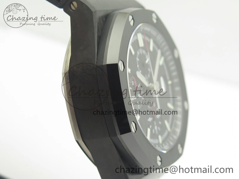 Royal Oak Offshore 44mm Forged Carbon JF 1:1 Best Edition A3126 V2 w  Cyclops And DW Mod