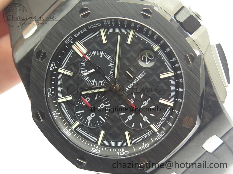 Royal Oak Offshore 44mm Forged Carbon JF 1:1 Best Edition A3126 V2 w  Cyclops And DW Mod