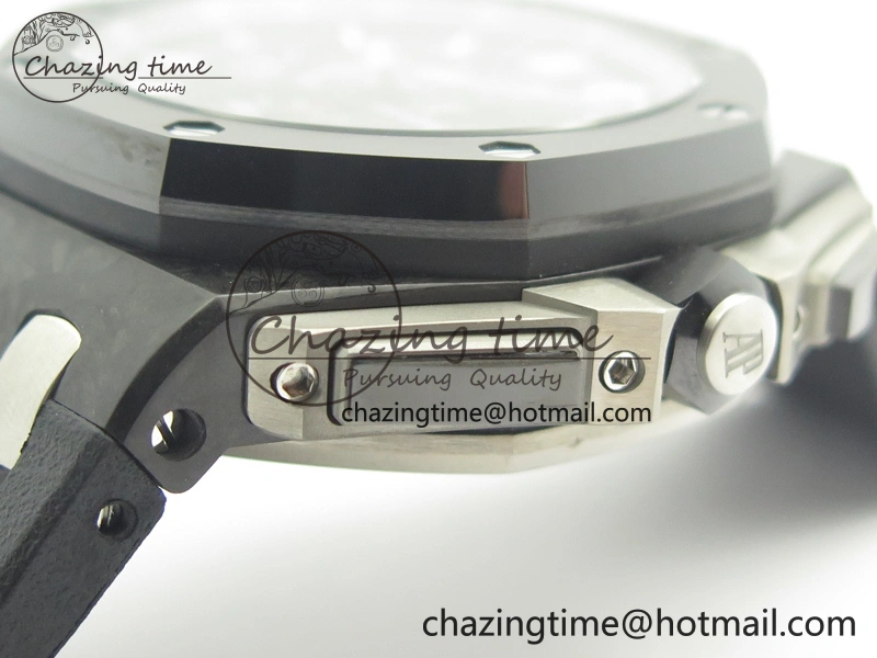 Royal Oak Offshore 44mm Forged Carbon JF 1:1 Best Edition A3126 V2 w  Cyclops And DW Mod