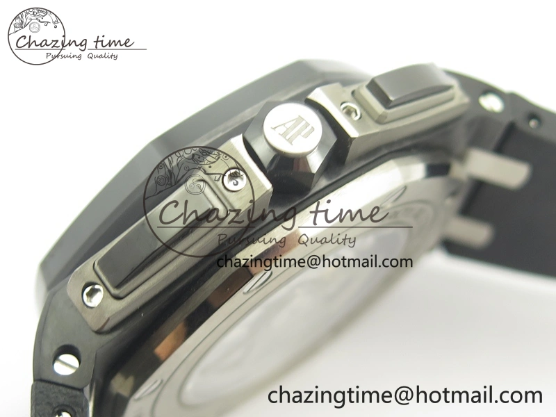 Royal Oak Offshore 44mm Forged Carbon JF 1:1 Best Edition A3126 V2 w  Cyclops And DW Mod