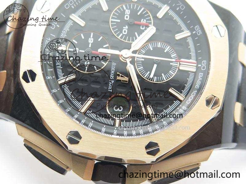Royal Oak Offshore 44mm Forged Carbon QEII CUP 2016 JF Best Edition On Rubber Strap A3126 V3