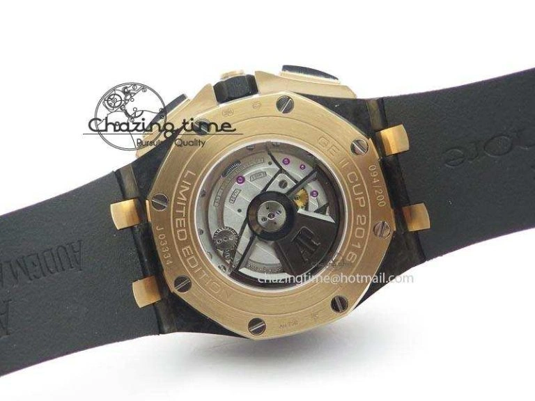 Royal Oak Offshore 44mm Forged Carbon QEII CUP 2016 JF Best Edition On Rubber Strap A3126 V3