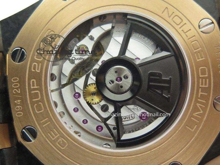 Royal Oak Offshore 44mm Forged Carbon QEII CUP 2016 JF Best Edition On Rubber Strap A3126 V3
