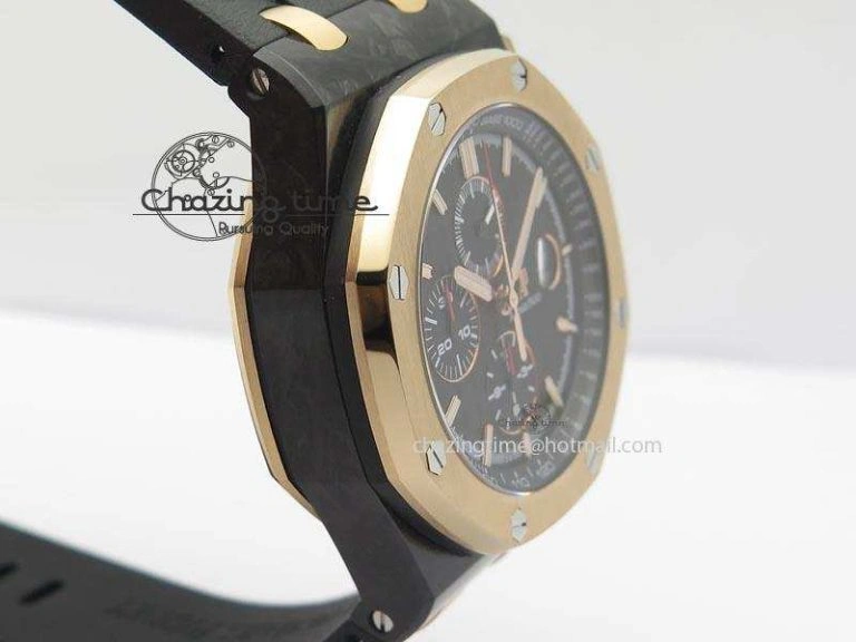 Royal Oak Offshore 44mm Forged Carbon QEII CUP 2016 JF Best Edition On Rubber Strap A3126 V3