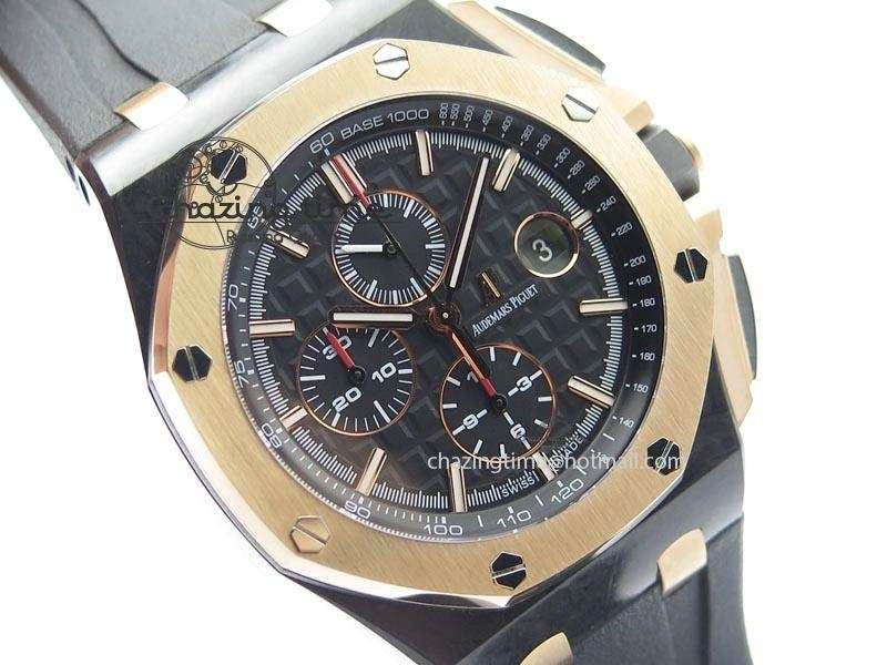 Royal Oak Offshore 44mm Forged Carbon QEII CUP 2016 JF Best Edition On Rubber Strap A3126 V3
