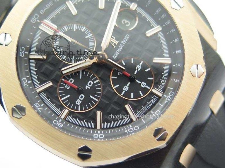 Royal Oak Offshore 44mm Forged Carbon QEII CUP 2016 JF Best Edition On Rubber Strap A3126 V3