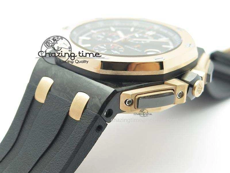 Royal Oak Offshore 44mm Forged Carbon QEII CUP 2016 JF Best Edition On Rubber Strap A3126 V3