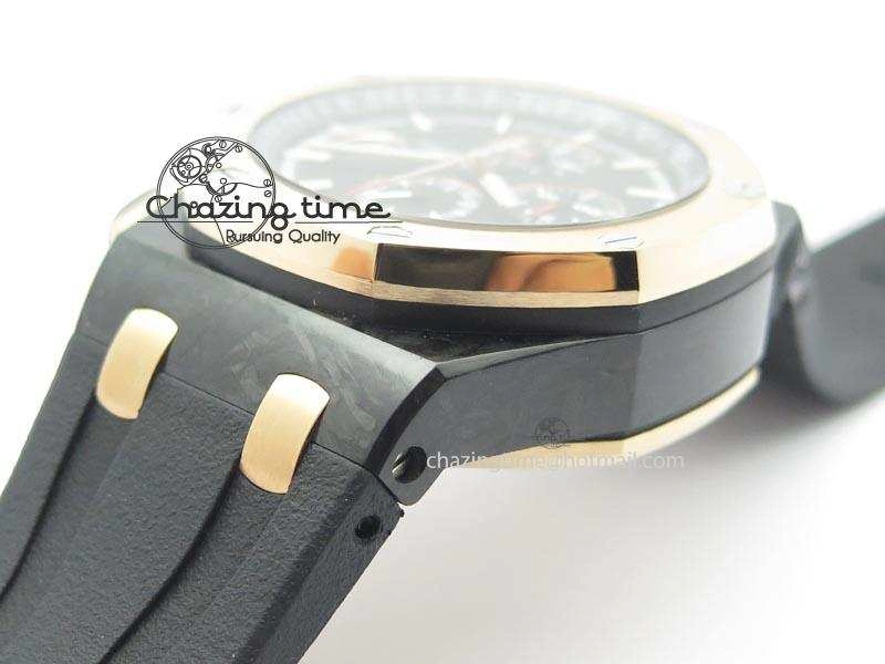 Royal Oak Offshore 44mm Forged Carbon QEII CUP 2016 JF Best Edition On Rubber Strap A3126 V3