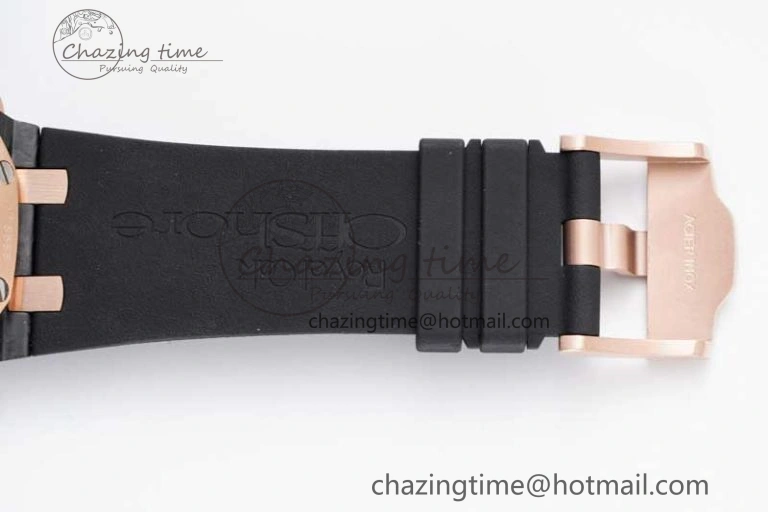 Royal Oak Offshore 44mm Forged Carbon RG Bezel APF 1:1 Best Edition Black Dial on Rubber Strap A3126 V2