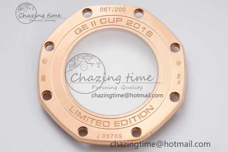 Royal Oak Offshore 44mm Forged Carbon RG Bezel JJF 1:1 Best Edition Black Dial on Rubber Strap A3126 V2
