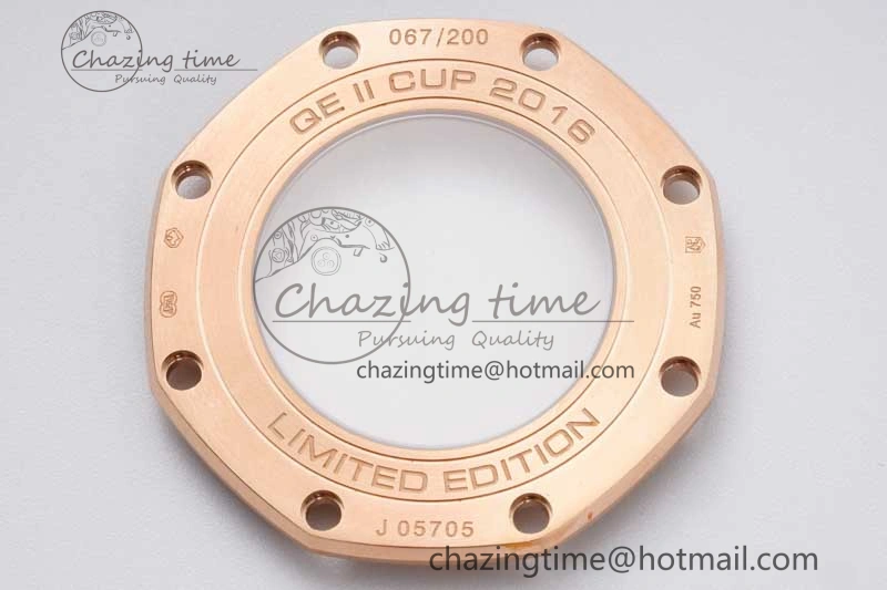 Royal Oak Offshore 44mm Forged Carbon RG Bezel JJF 1:1 Best Edition Black Dial on Rubber Strap A3126 V2
