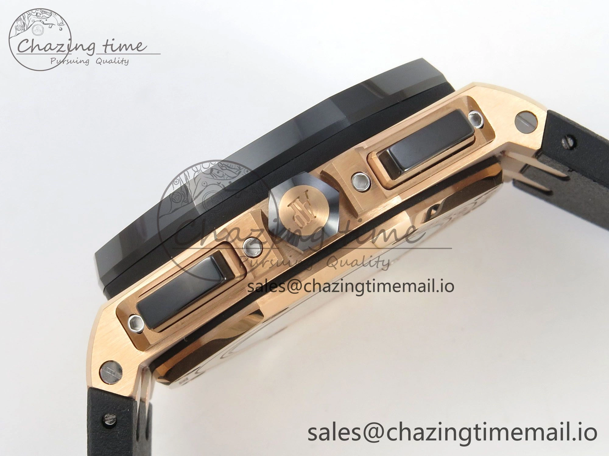Royal Oak Offshore 44mm RG APPF Best Edition Black Dial Ceramic Bezel on Black Rubber Strap SA3126