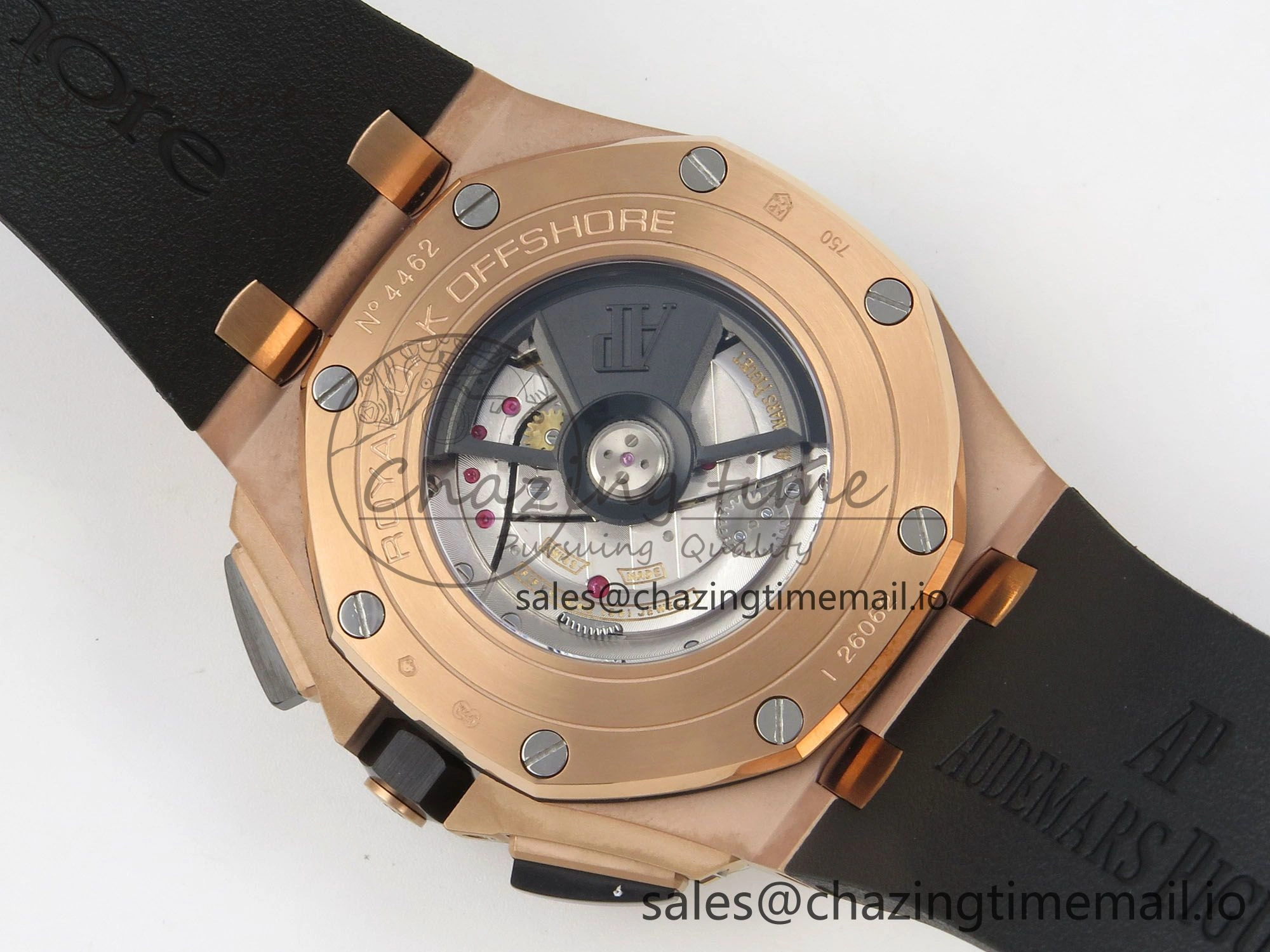 Royal Oak Offshore 44mm RG APPF Best Edition Black Dial Ceramic Bezel on Black Rubber Strap SA3126