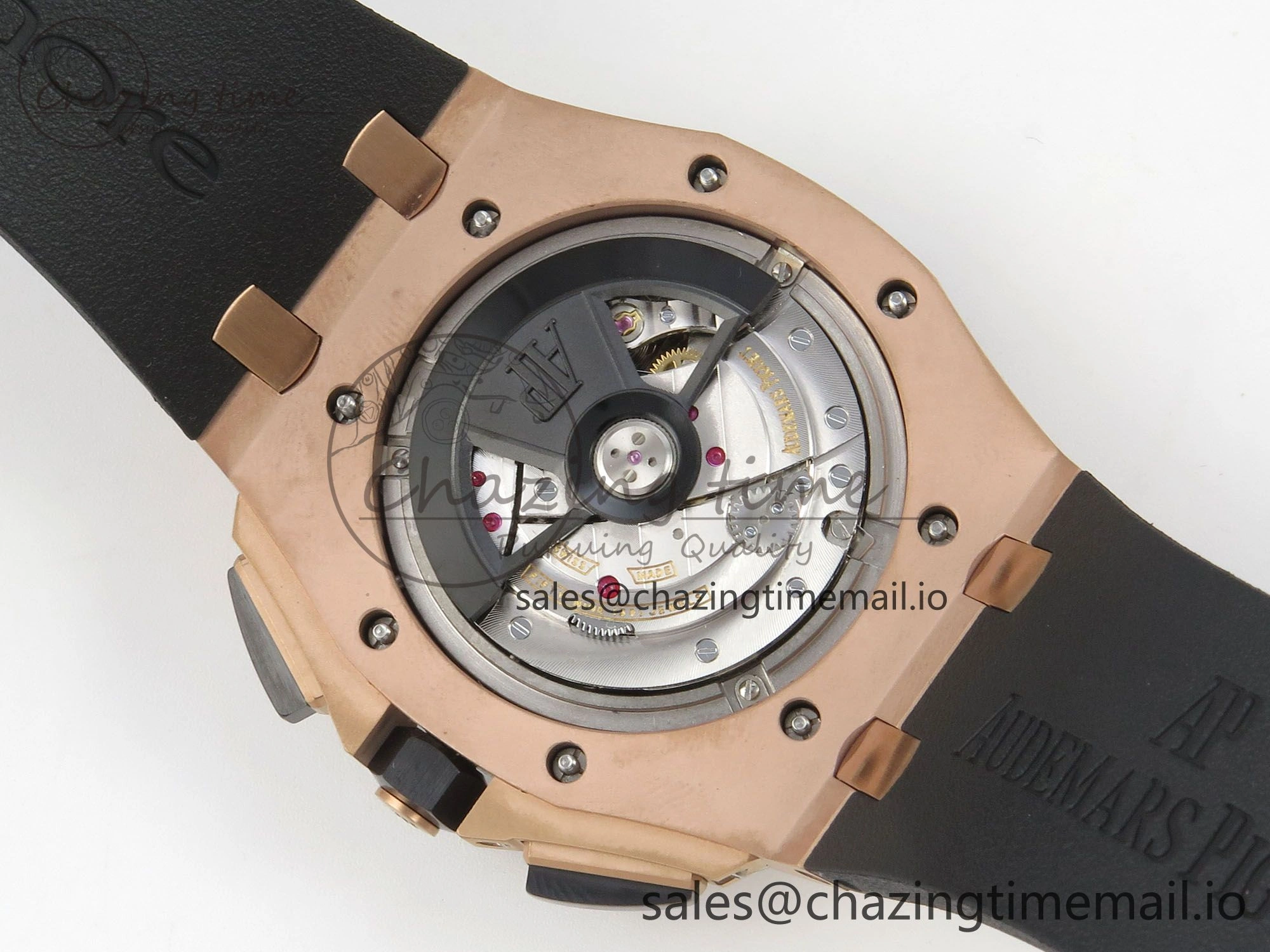 Royal Oak Offshore 44mm RG APPF Best Edition Black Dial Ceramic Bezel on Black Rubber Strap SA3126
