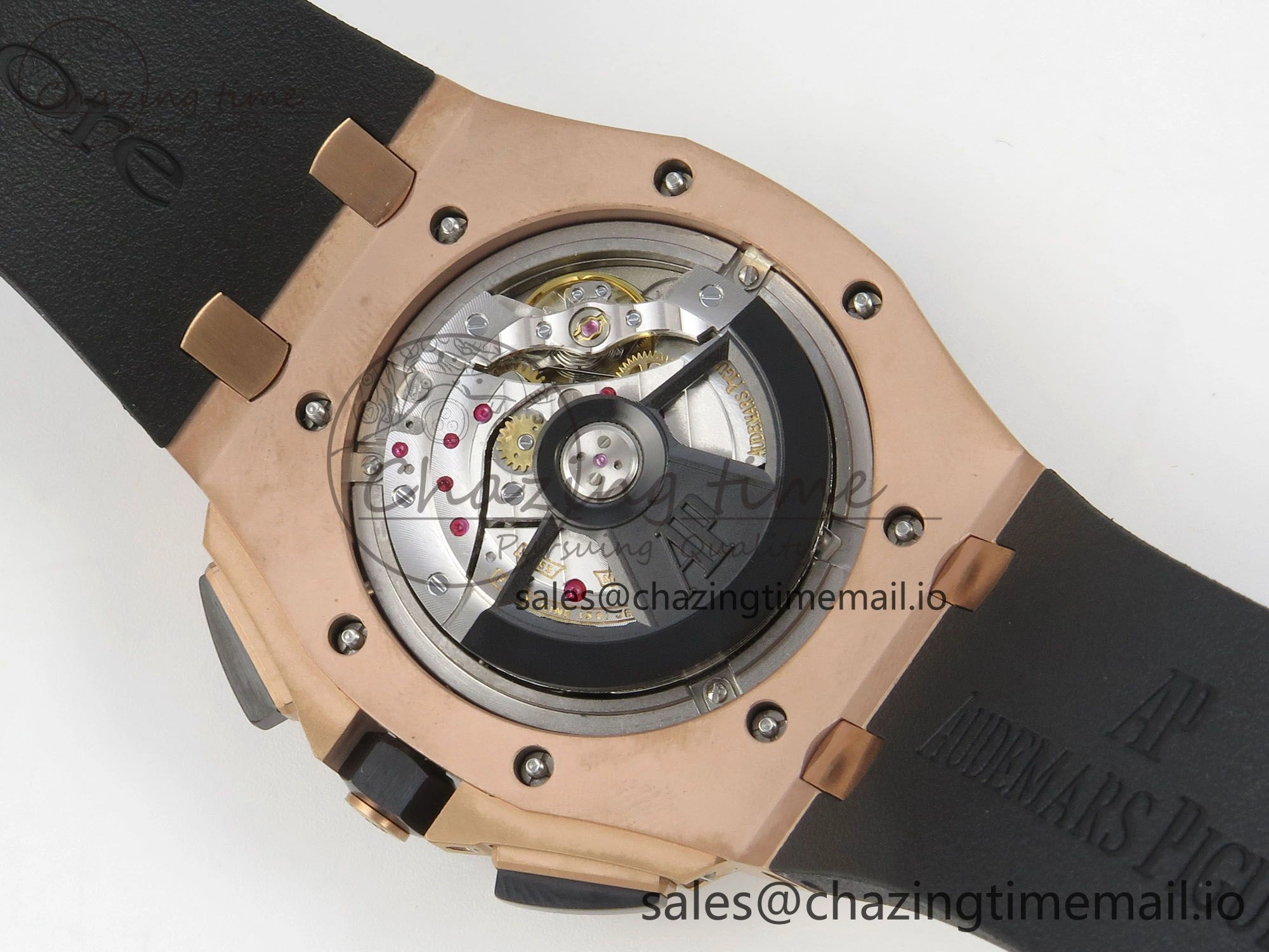 Royal Oak Offshore 44mm RG APPF Best Edition Black Dial Ceramic Bezel on Black Rubber Strap SA3126