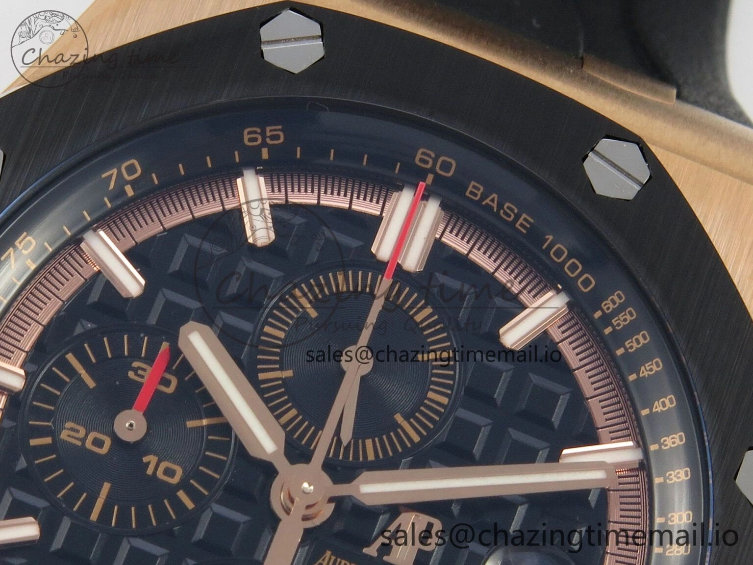 Royal Oak Offshore 44mm RG APPF Best Edition Black Dial Ceramic Bezel on Black Rubber Strap SA3126