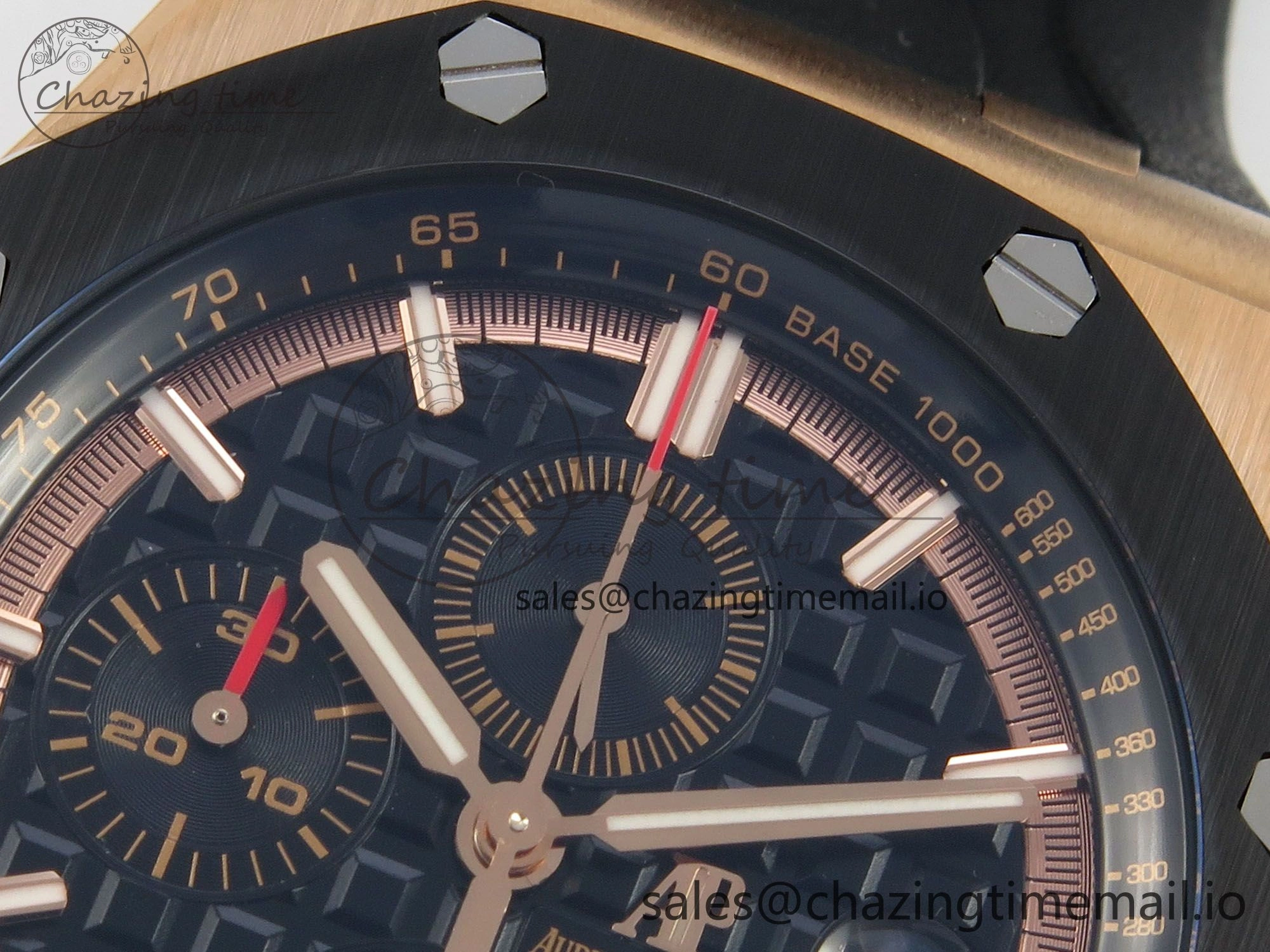 Royal Oak Offshore 44mm RG APPF Best Edition Black Dial Ceramic Bezel on Black Rubber Strap SA3126