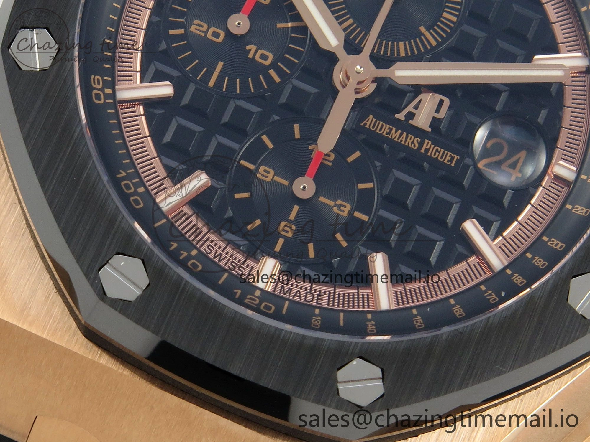 Royal Oak Offshore 44mm RG APPF Best Edition Black Dial Ceramic Bezel on Black Rubber Strap SA3126